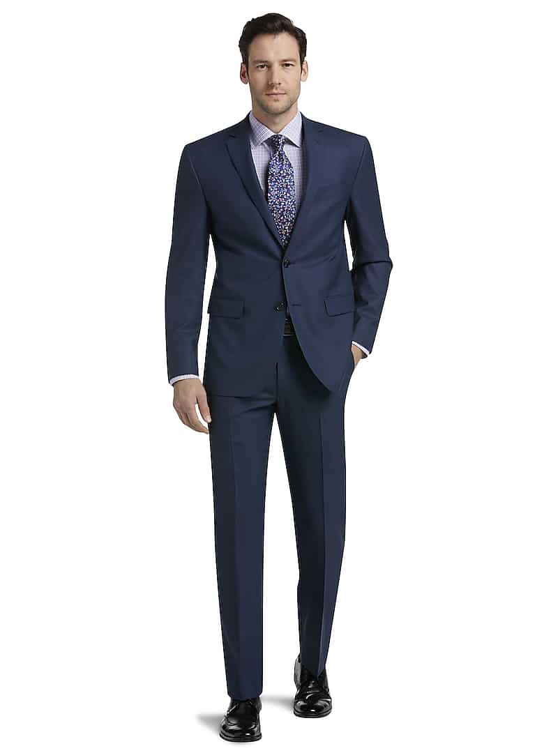 Jos. A. Bank Men's Traveler Collection Slim Fit Mini Check Suit Separate Jacket