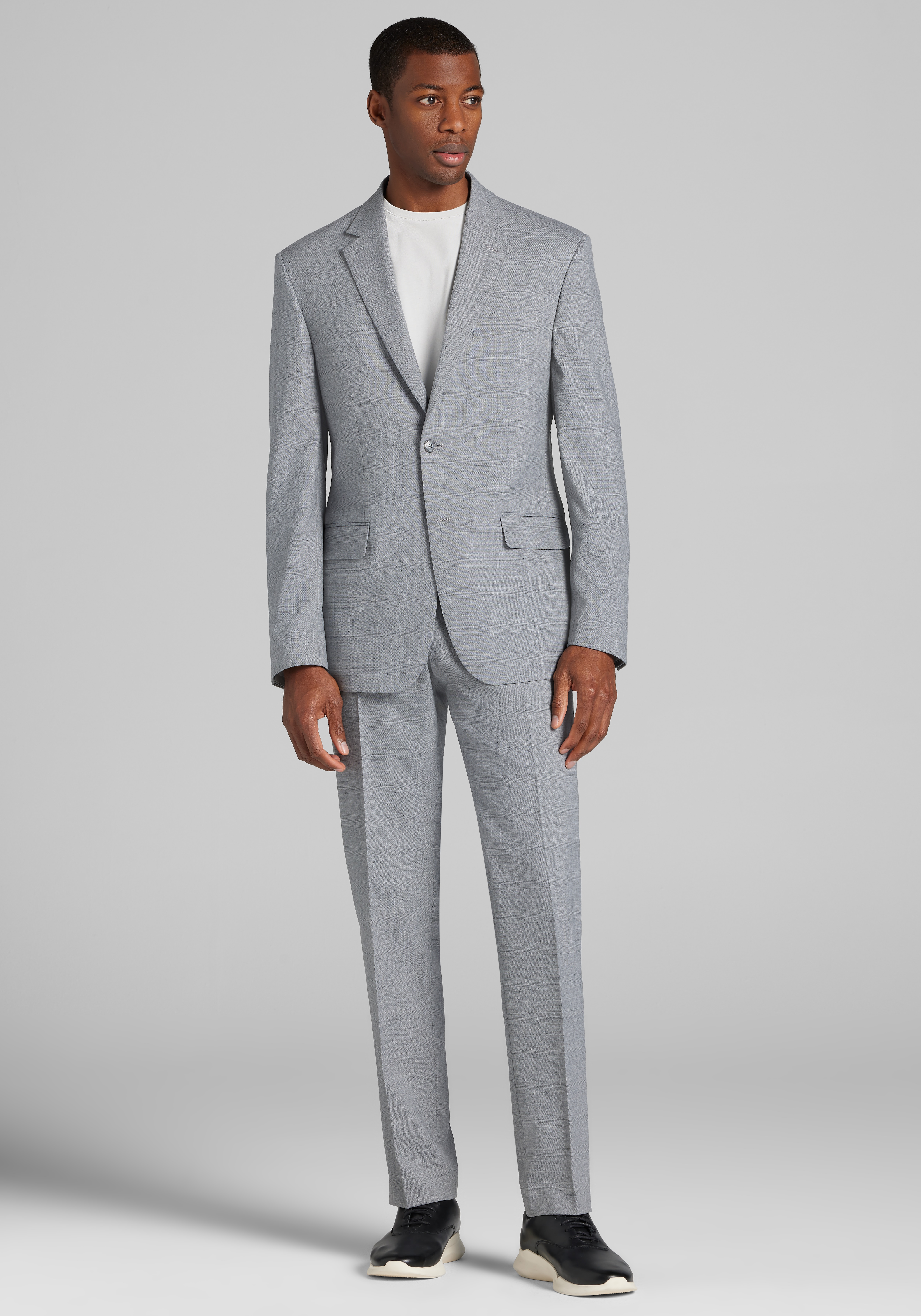 Men's Suits, Jos. A. Bank Tailored Fit Wool Blend Medium Plaid Suit - Jos A Bank