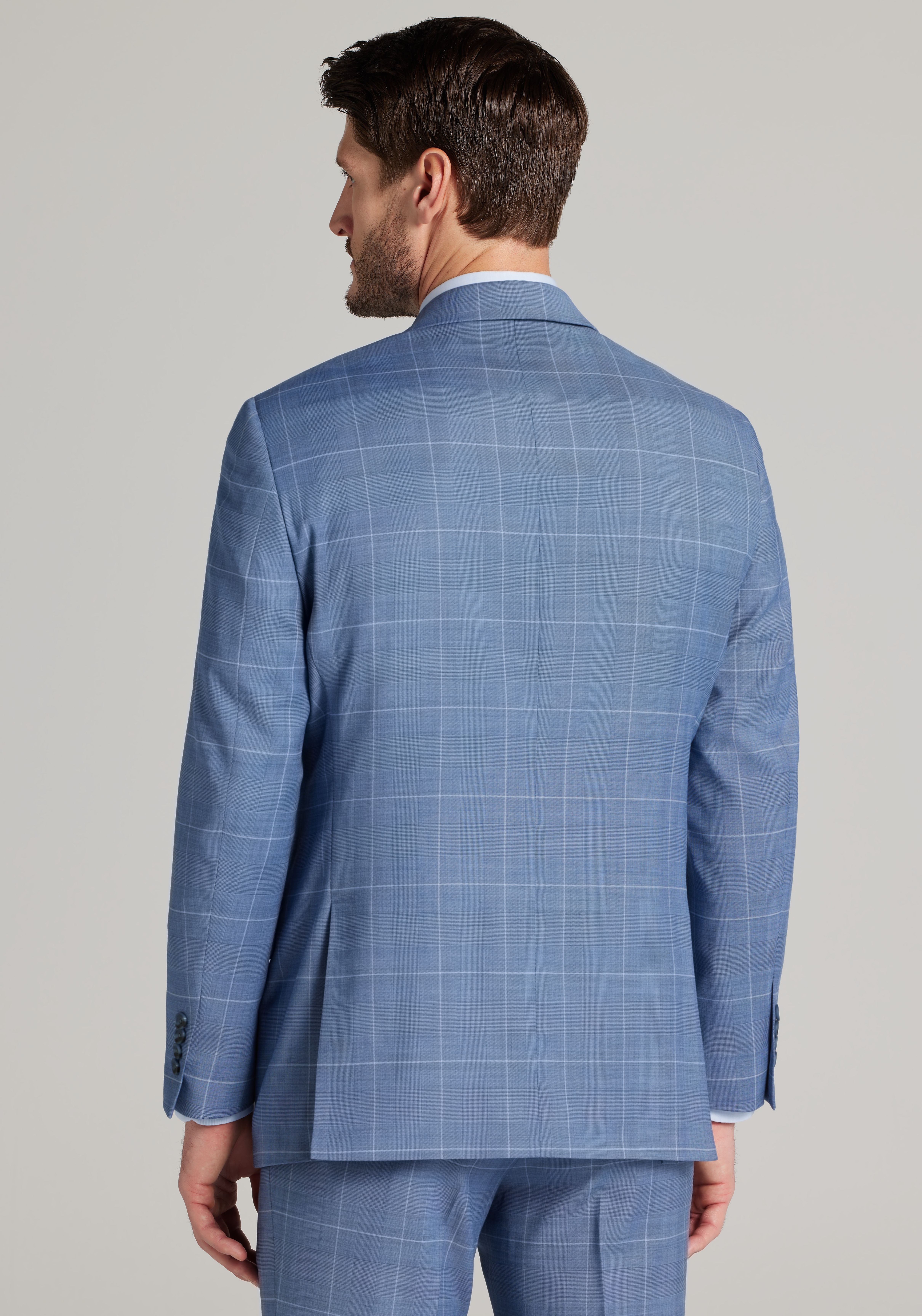 Traveler® COOLMOTION Slim Fit Windowpane Wool Blend Suit Separates Jacket CLEARANCE