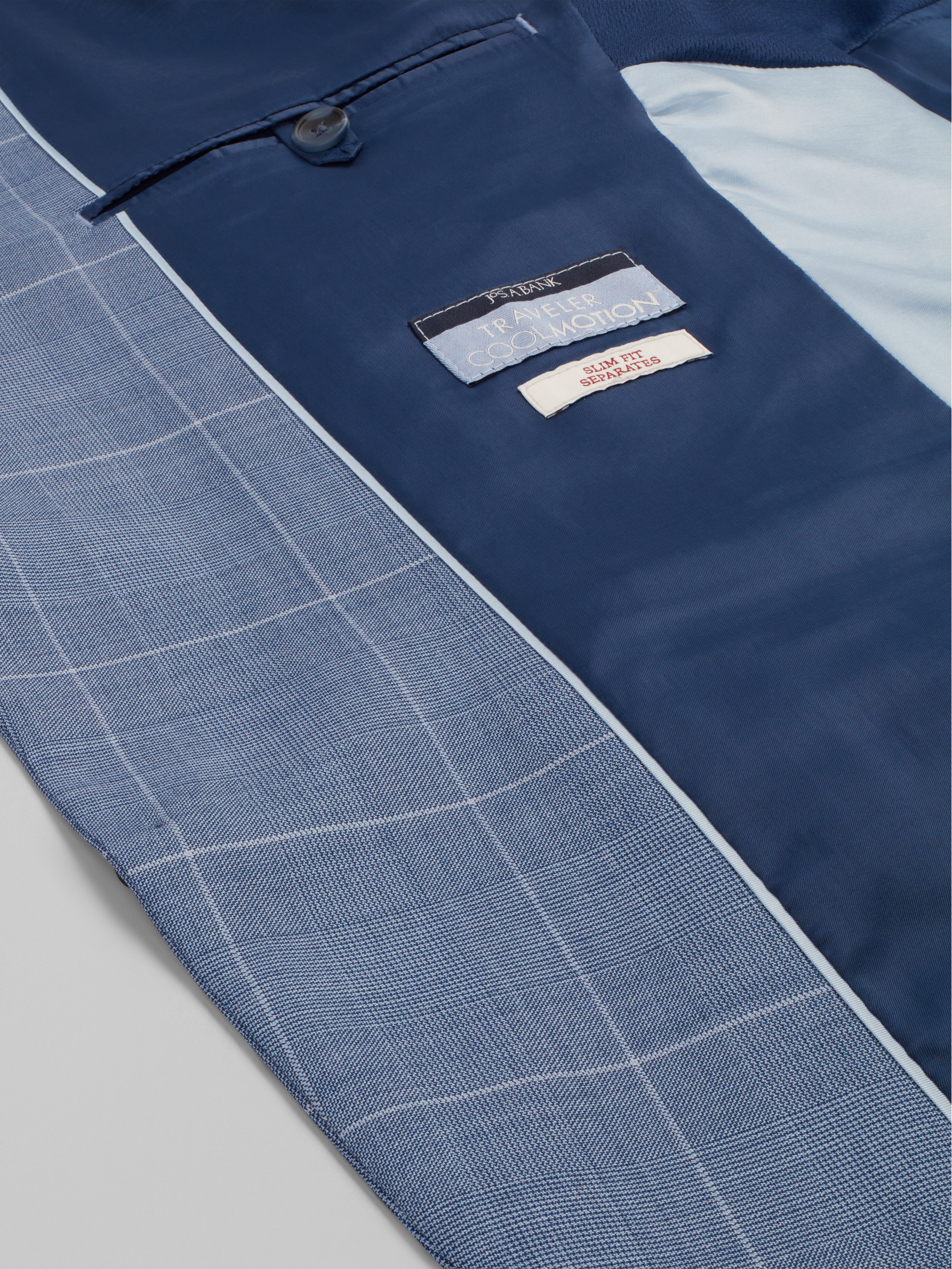 Traveler® COOLMOTION Slim Fit Windowpane Wool Blend Suit Separates Jacket CLEARANCE