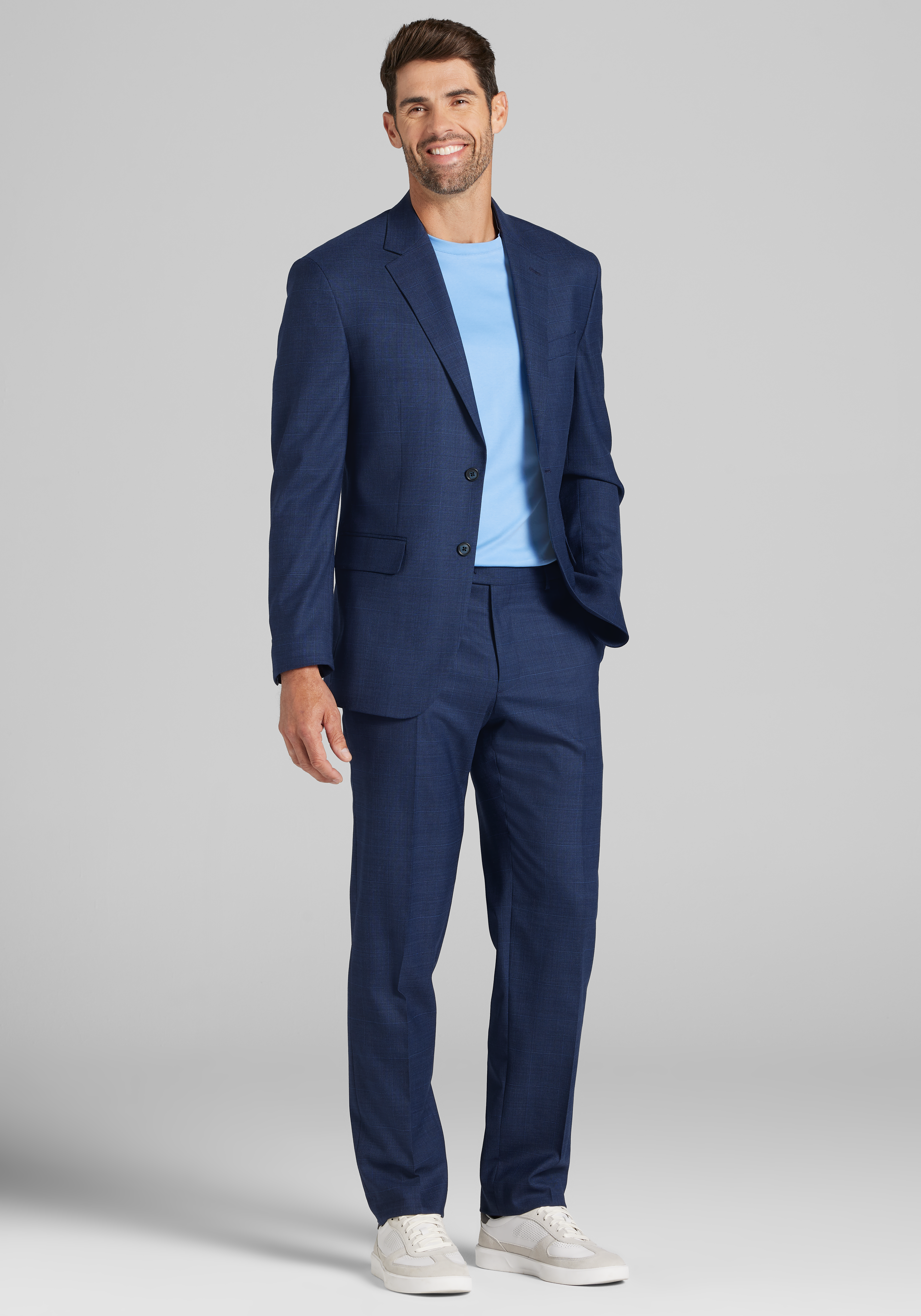 Men's Suits, Jos. A. Bank Tailored Fit Plaid Suit - Jos A Bank