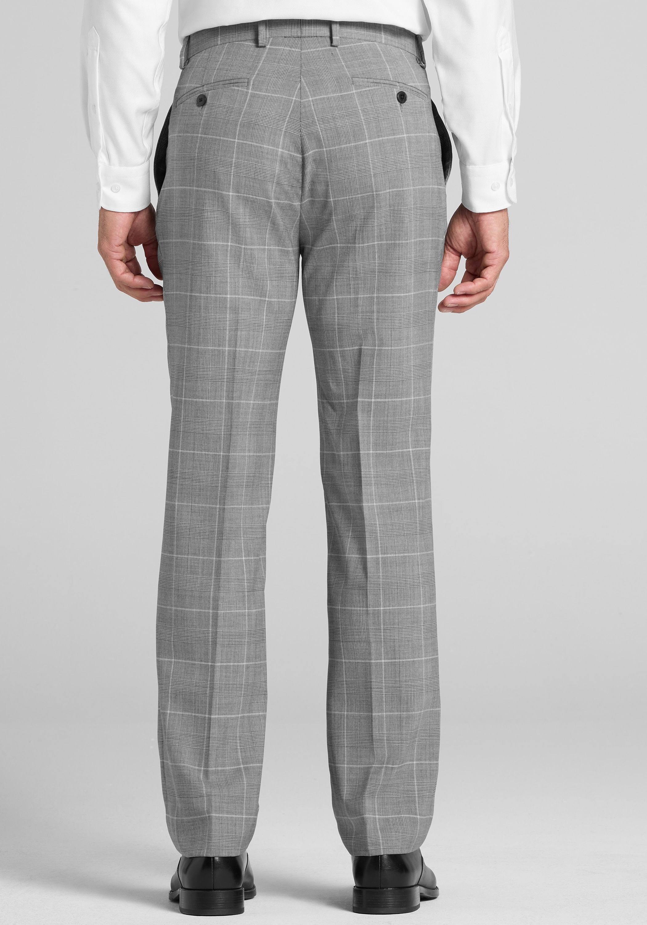 Reserve Collection Tailored Fit Glen Plaid 100% Italian Wool Suit