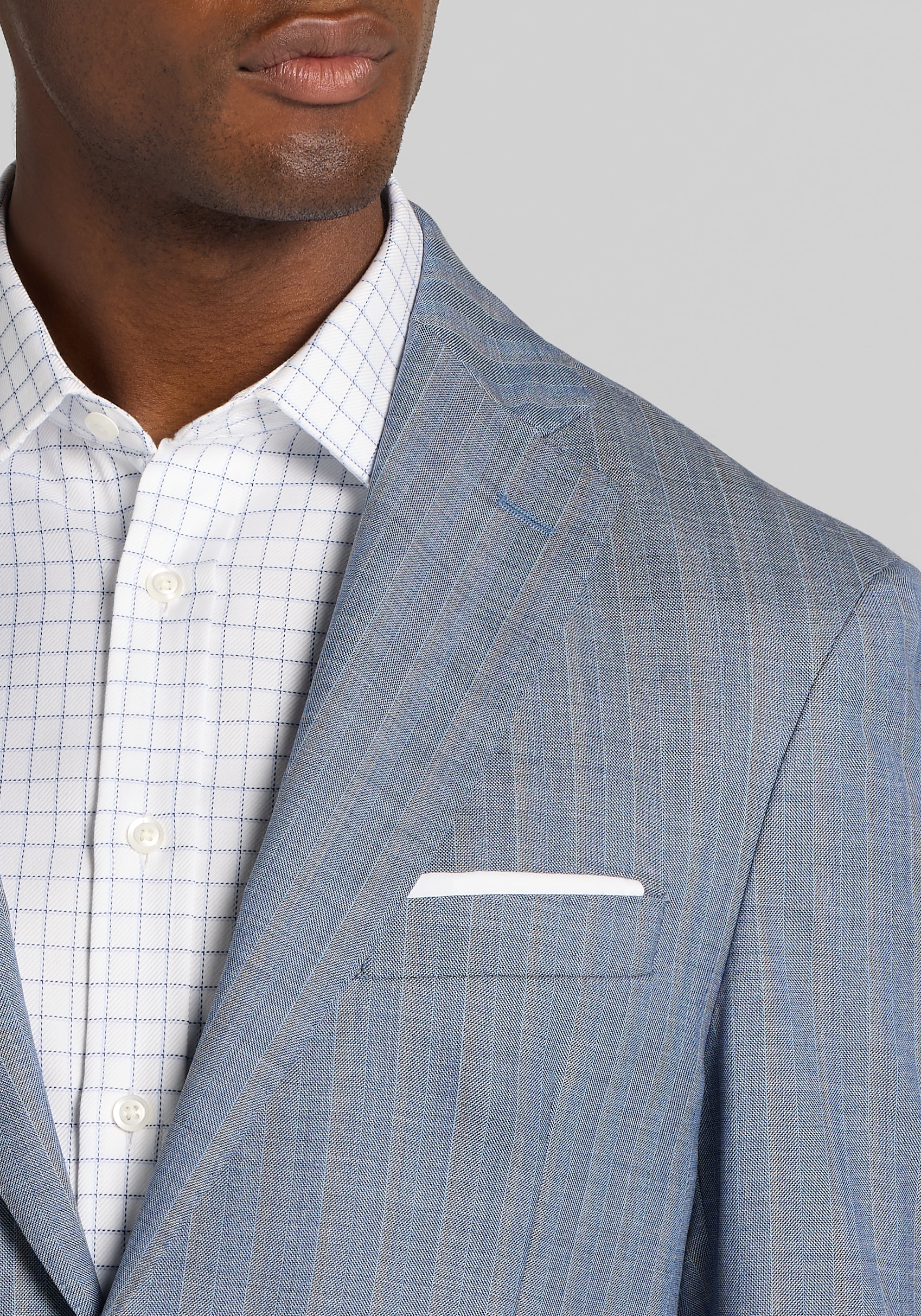 Reserve Collection Tailored Fit Multistripe 100% Italian Wool Suit