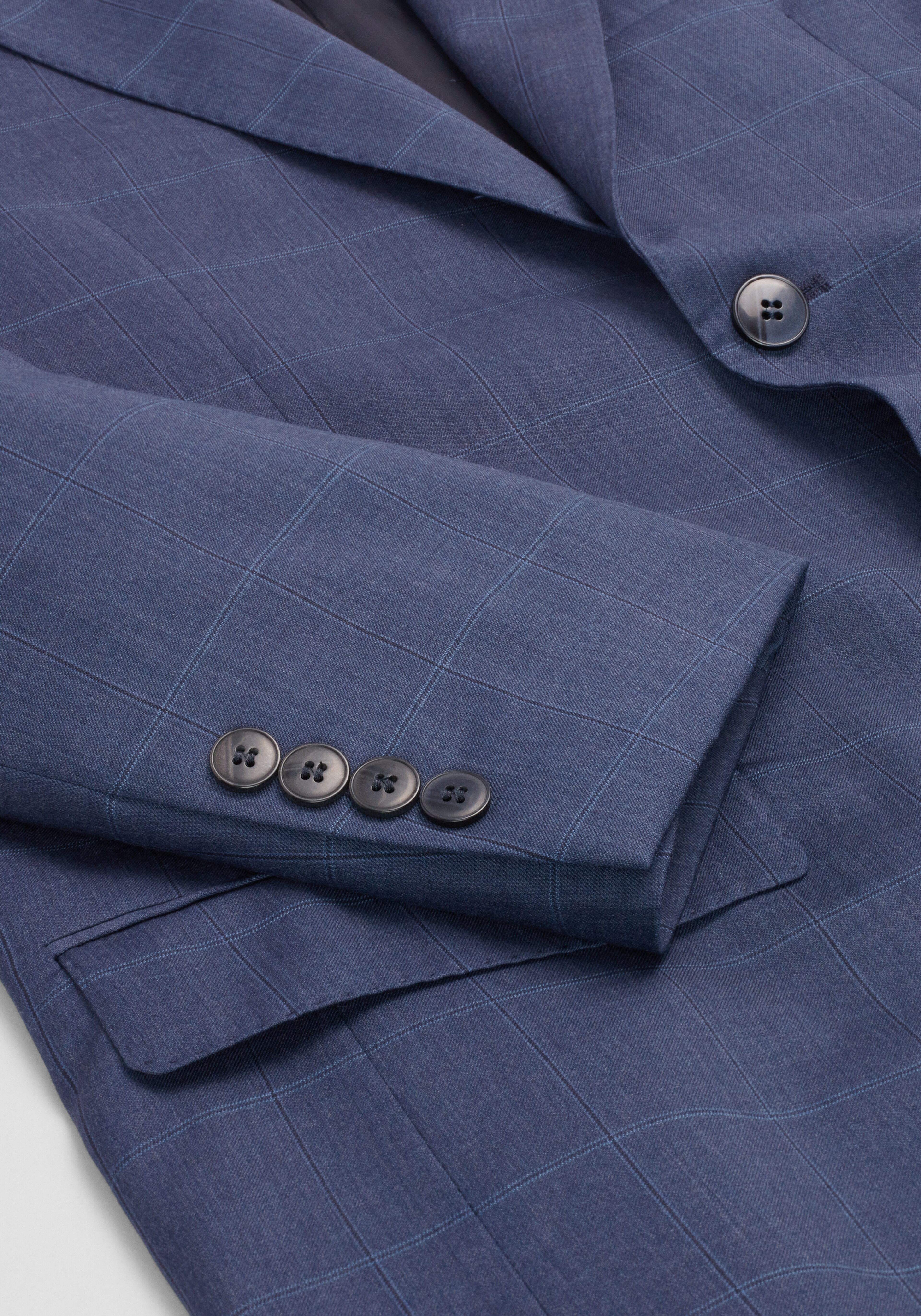 Reserve Collection Tailored Fit Windowpane 100% Italian Wool Suit