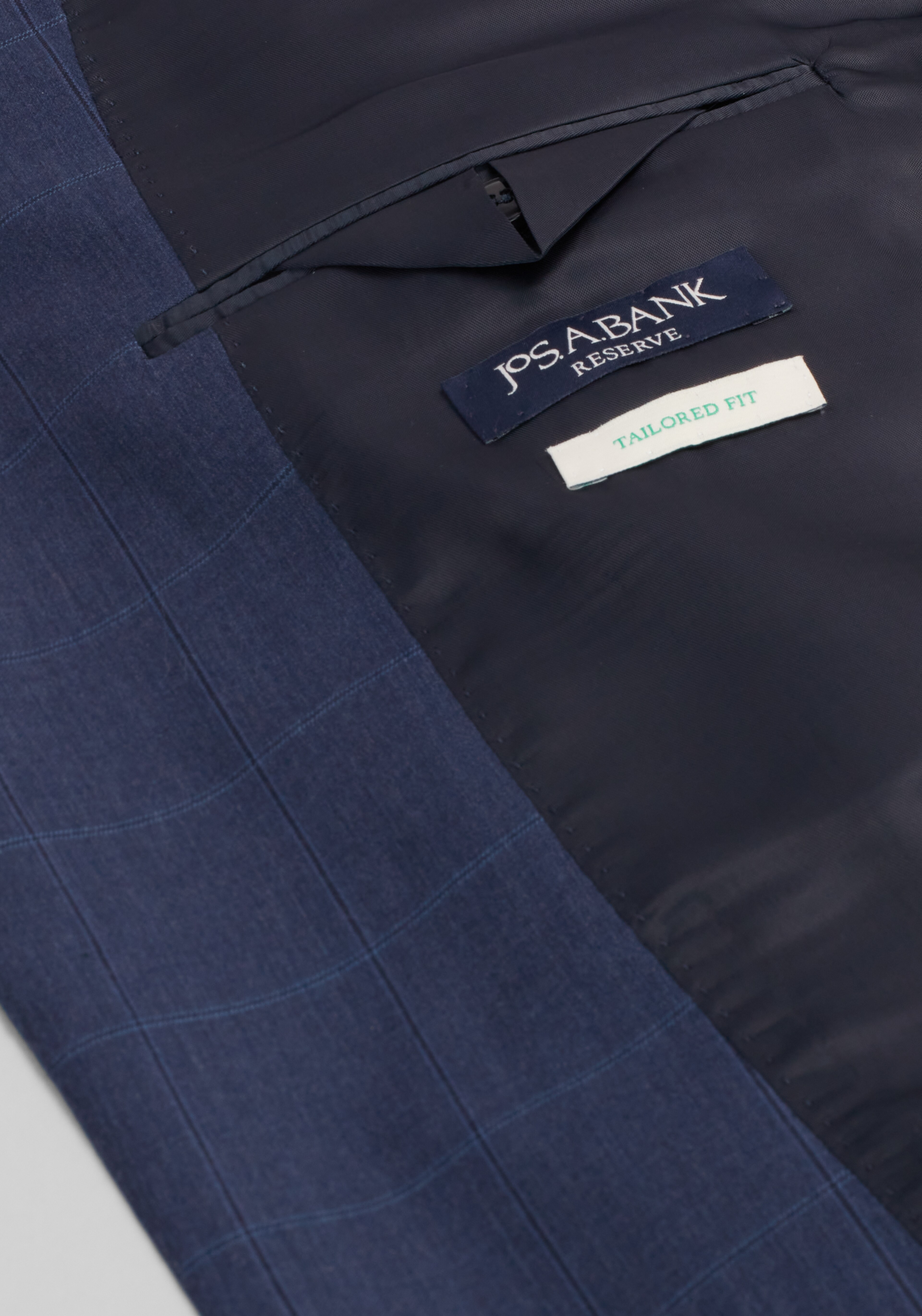 Reserve Collection Tailored Fit Windowpane 100% Italian Wool Suit