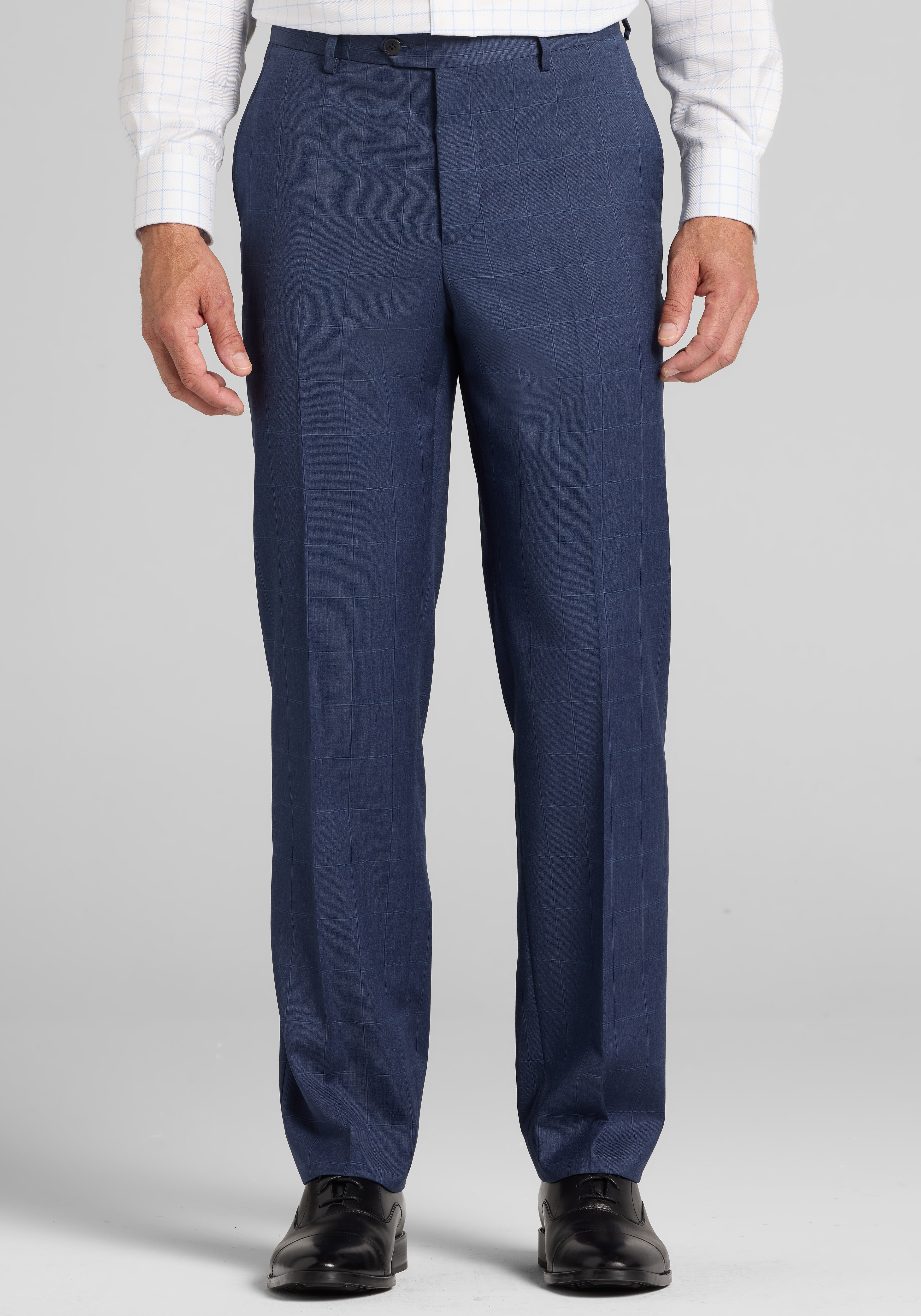 Reserve Collection Tailored Fit Windowpane 100% Italian Wool Suit