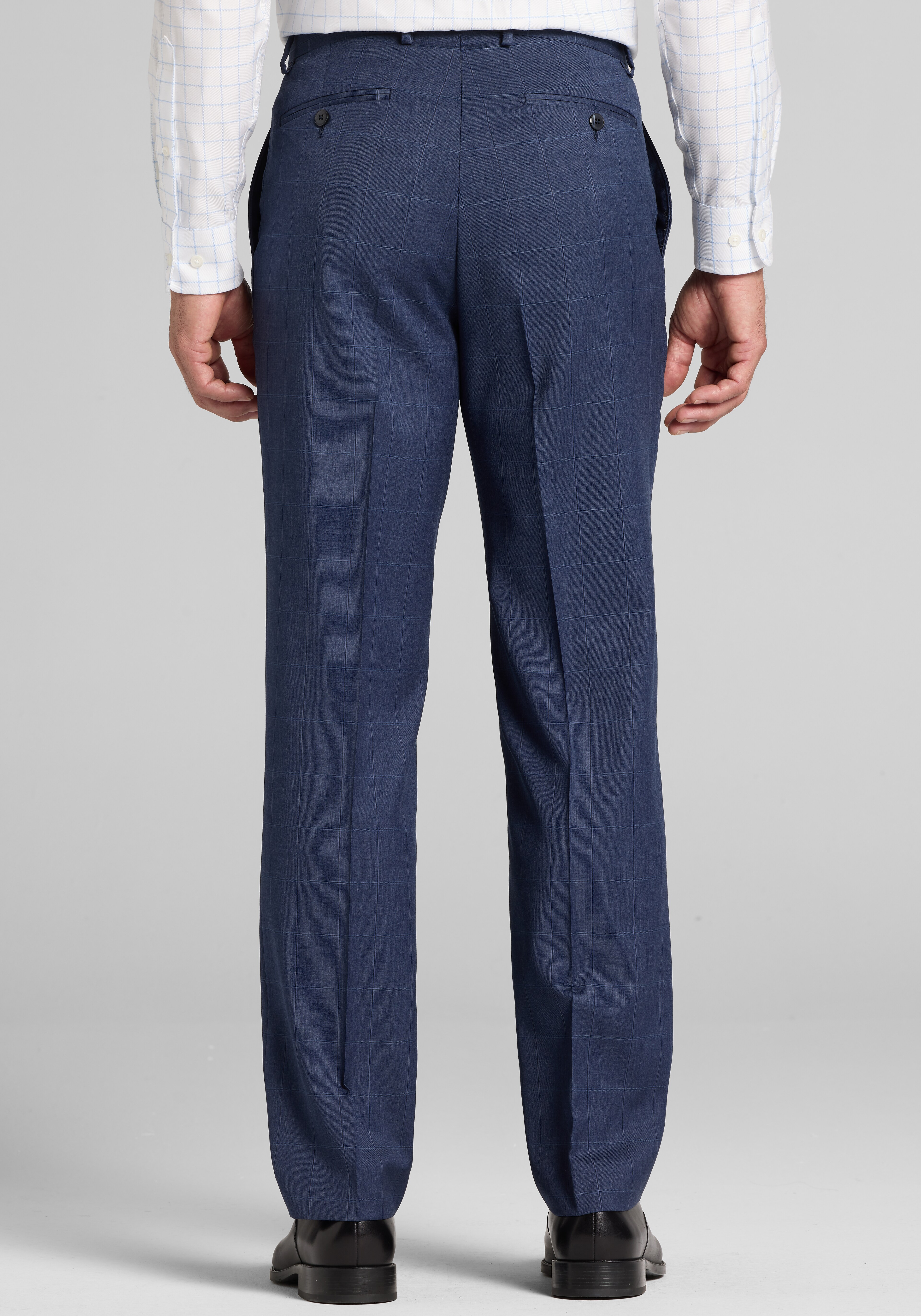 Reserve Collection Tailored Fit Windowpane 100% Italian Wool Suit