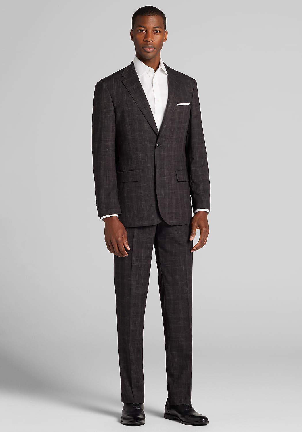 1905 Collection Tailored Fit Plaid Suit Separates Jacket - Big & Tall