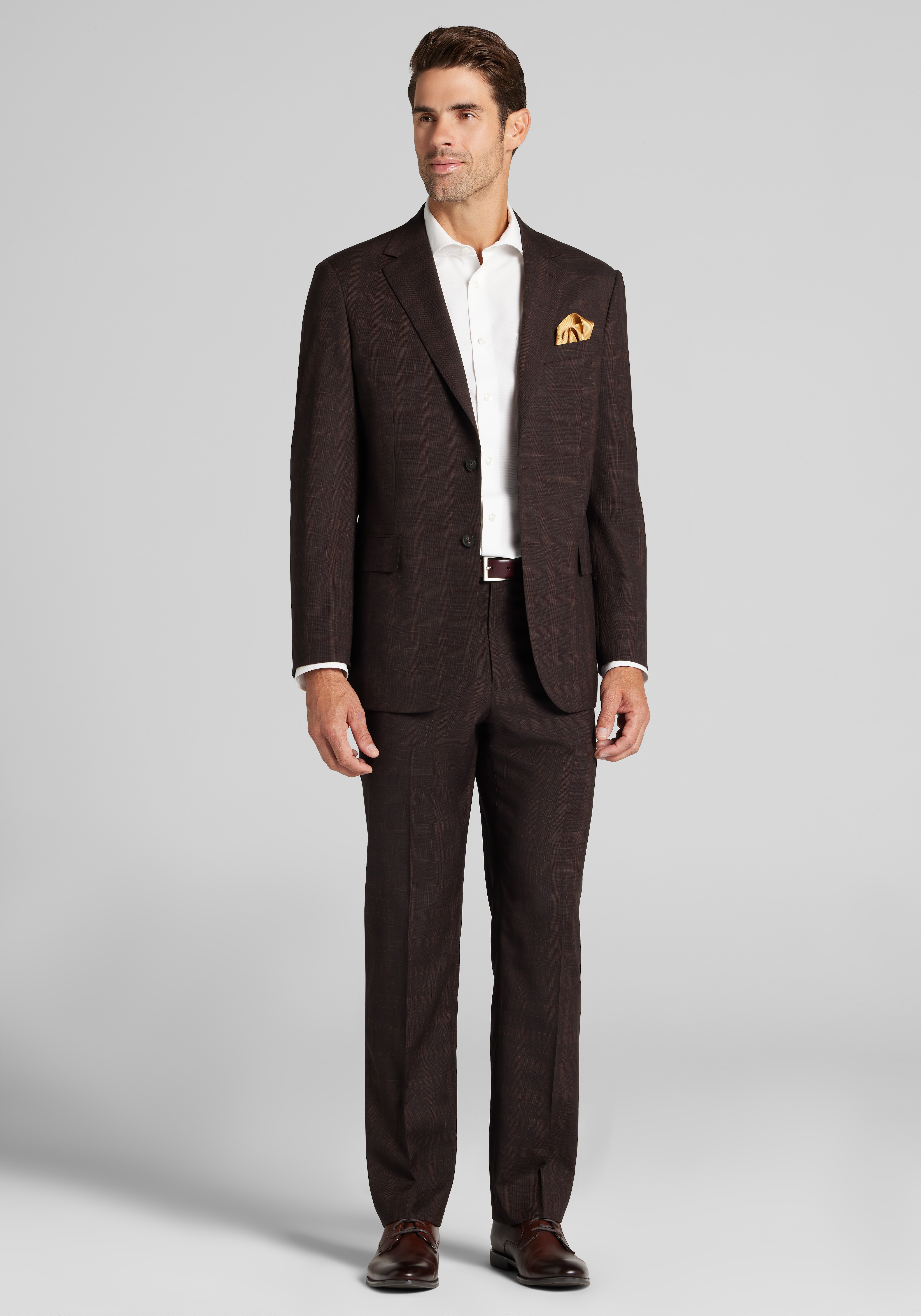 Men's Suits, 1905 Collection Tailored Fit Plaid Suit Separates Jacket - Jos A Bank