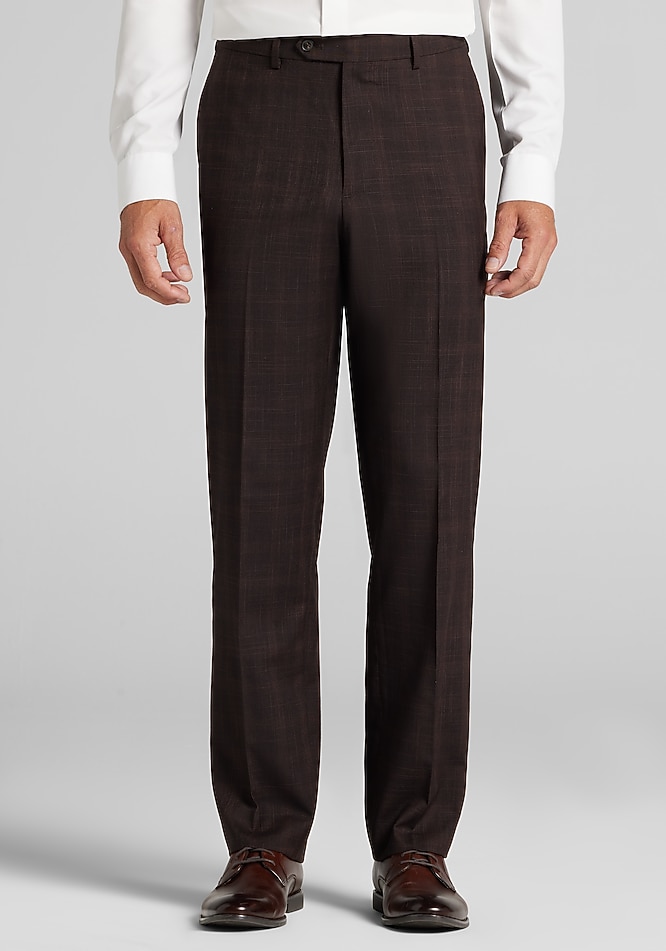 plaid dress pants Archer Beige Do not iron. Cigar Couture Men's Plaid Pants