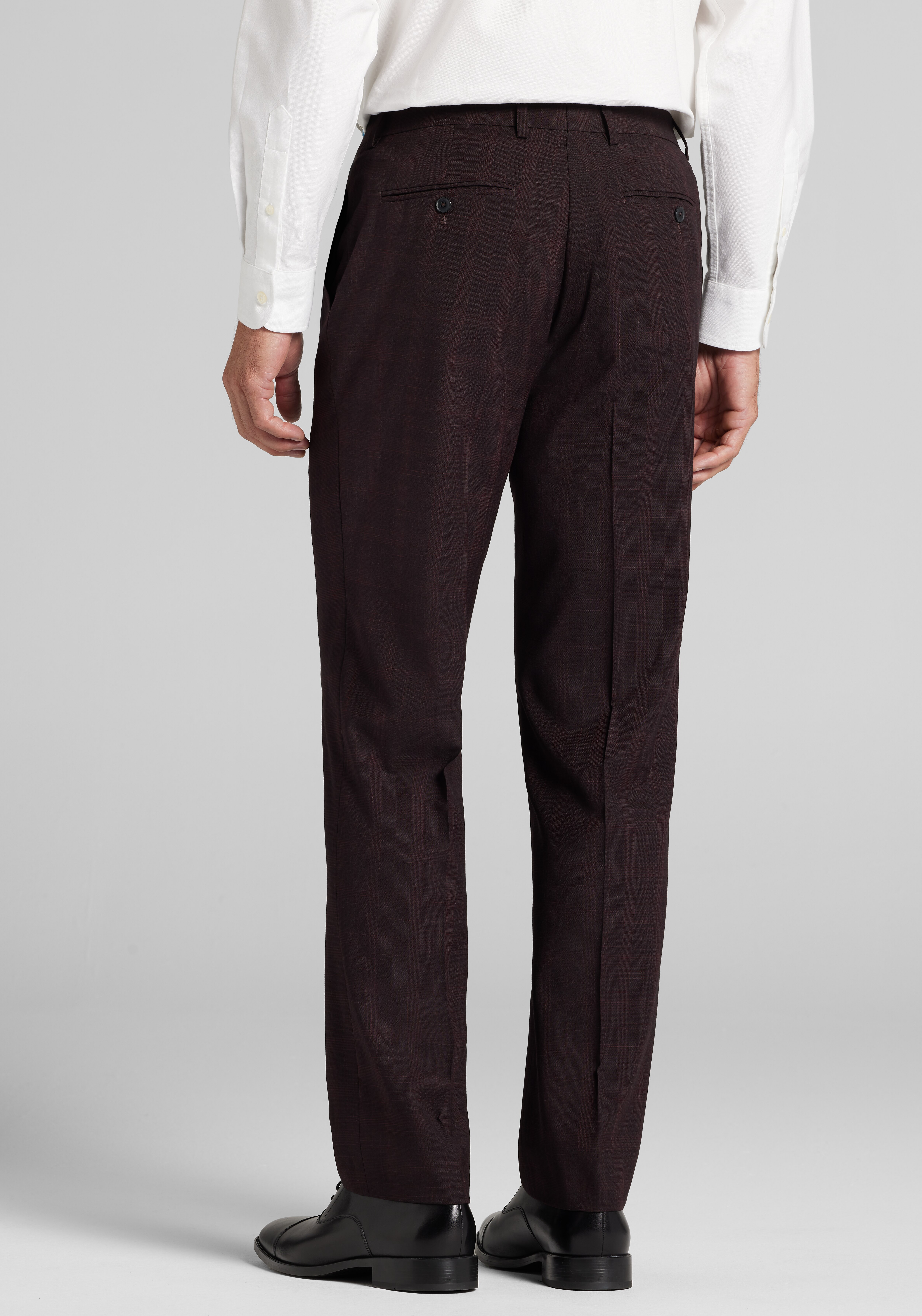 1905 Collection Tailored Fit Plaid Suit Separates Pants