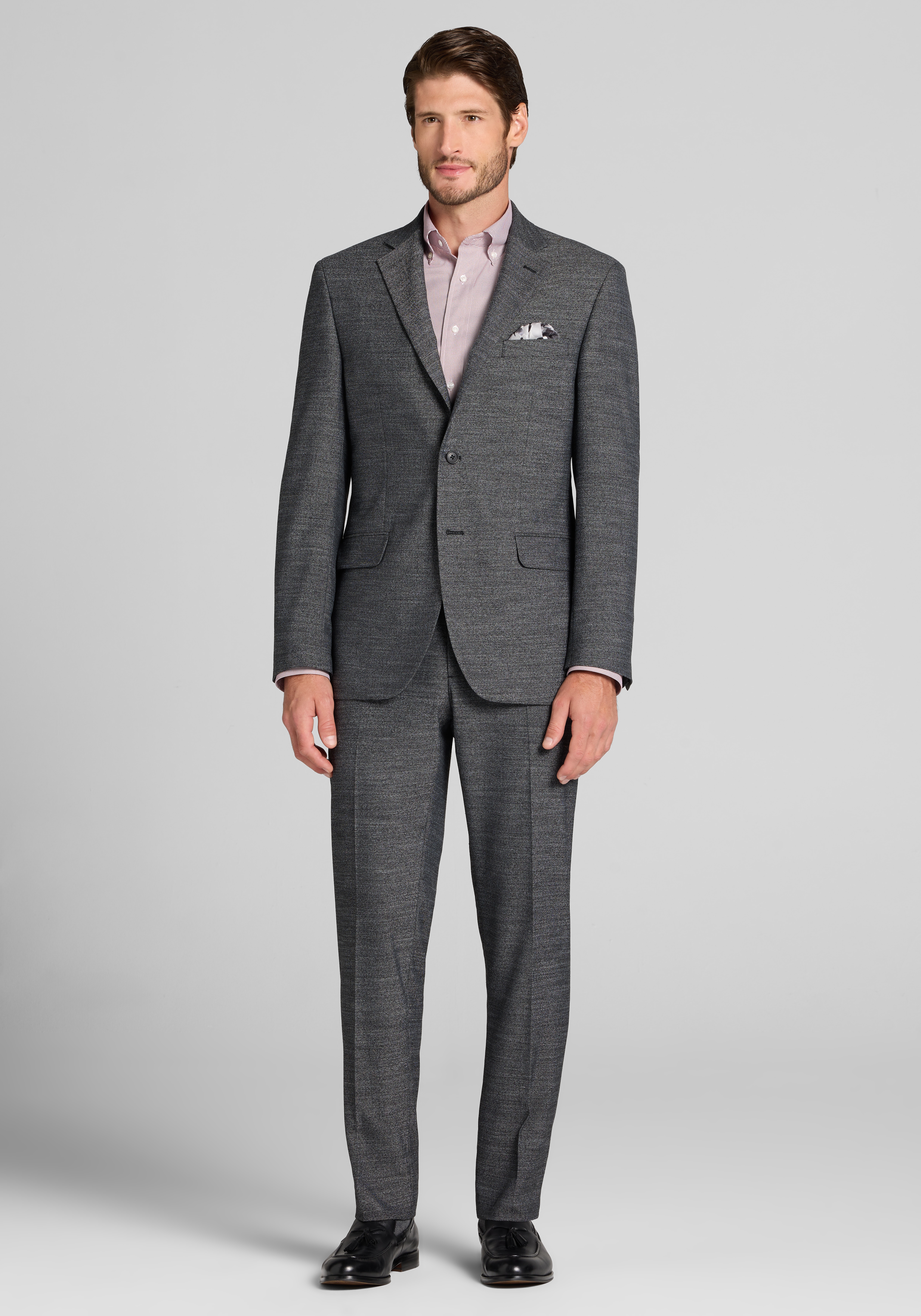 1905 Collection Tailored Fit Herringbone Suit Separates Jacket