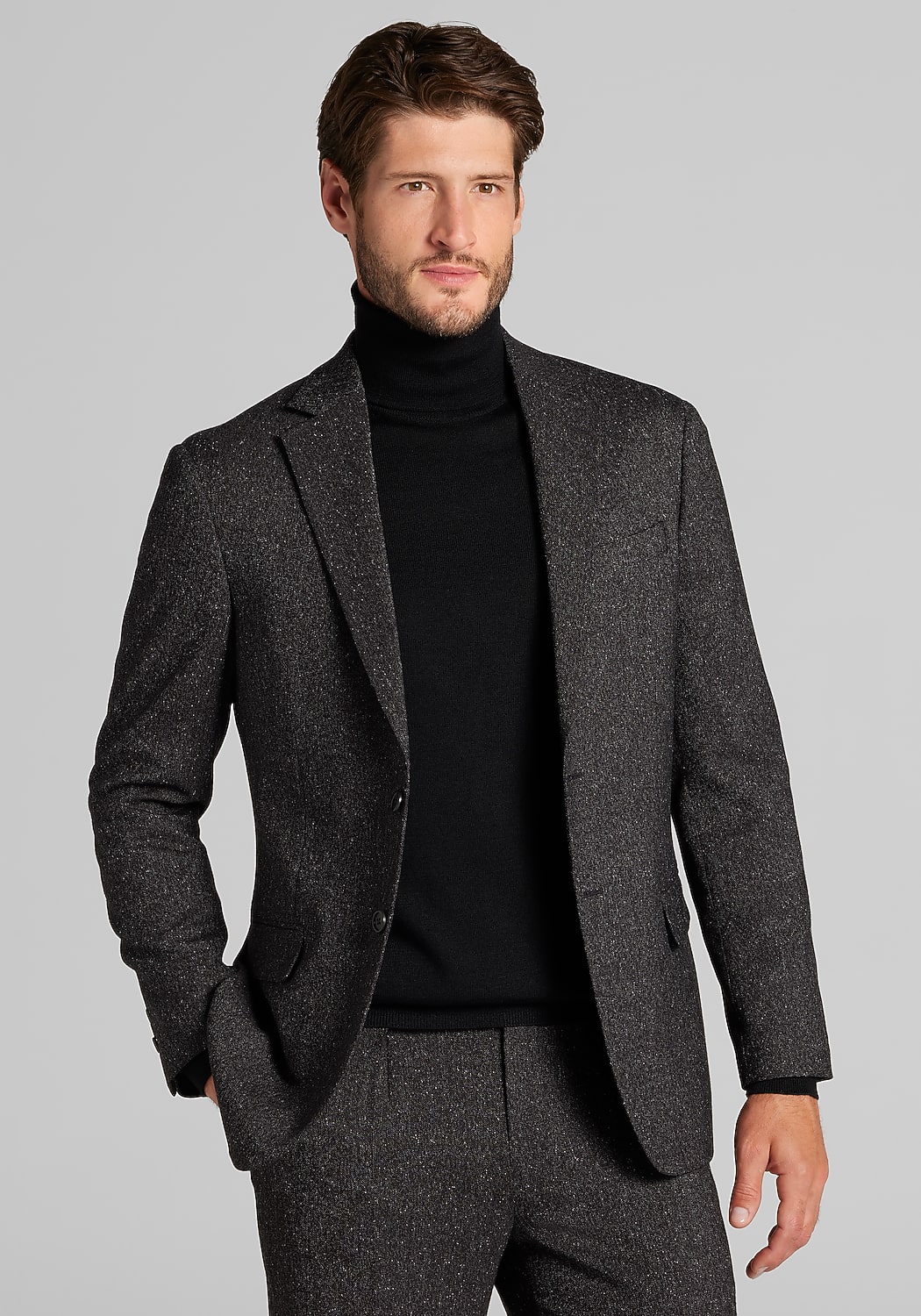 Jos. A. Bank Comfort Stretch Tailored Fit Donegal Suit Separates Jacket - Big & Tall CLEARANCE