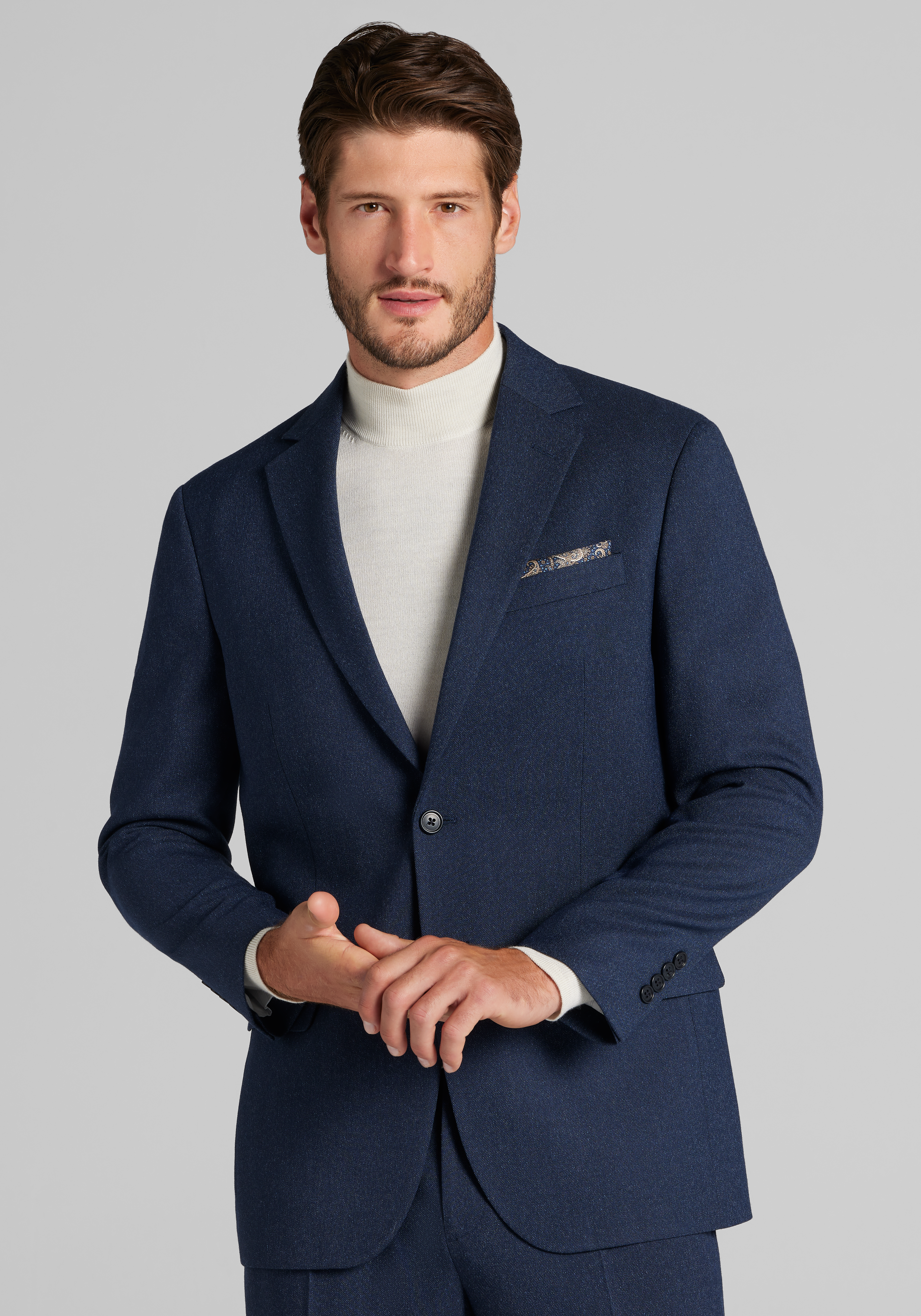 Men's Suits, Jos. A. Bank Comfort Stretch Tailored Fit Donegal Suit Separates Jacket - Jos A Bank
