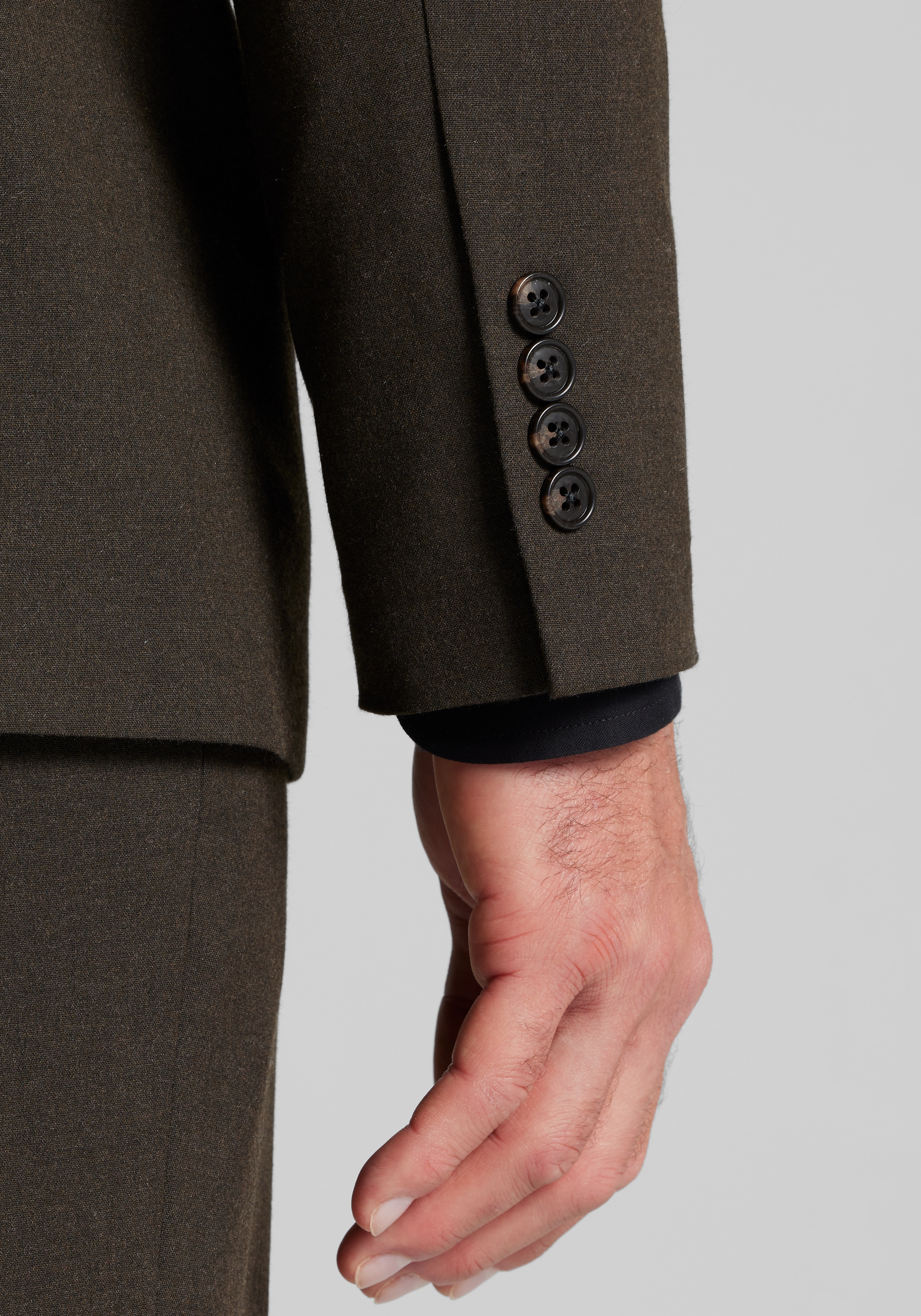 Jos. A. Bank Comfort Stretch Tailored Fit Solid Flannel Suit Separates Jacket - Big & Tall CLEARANCE