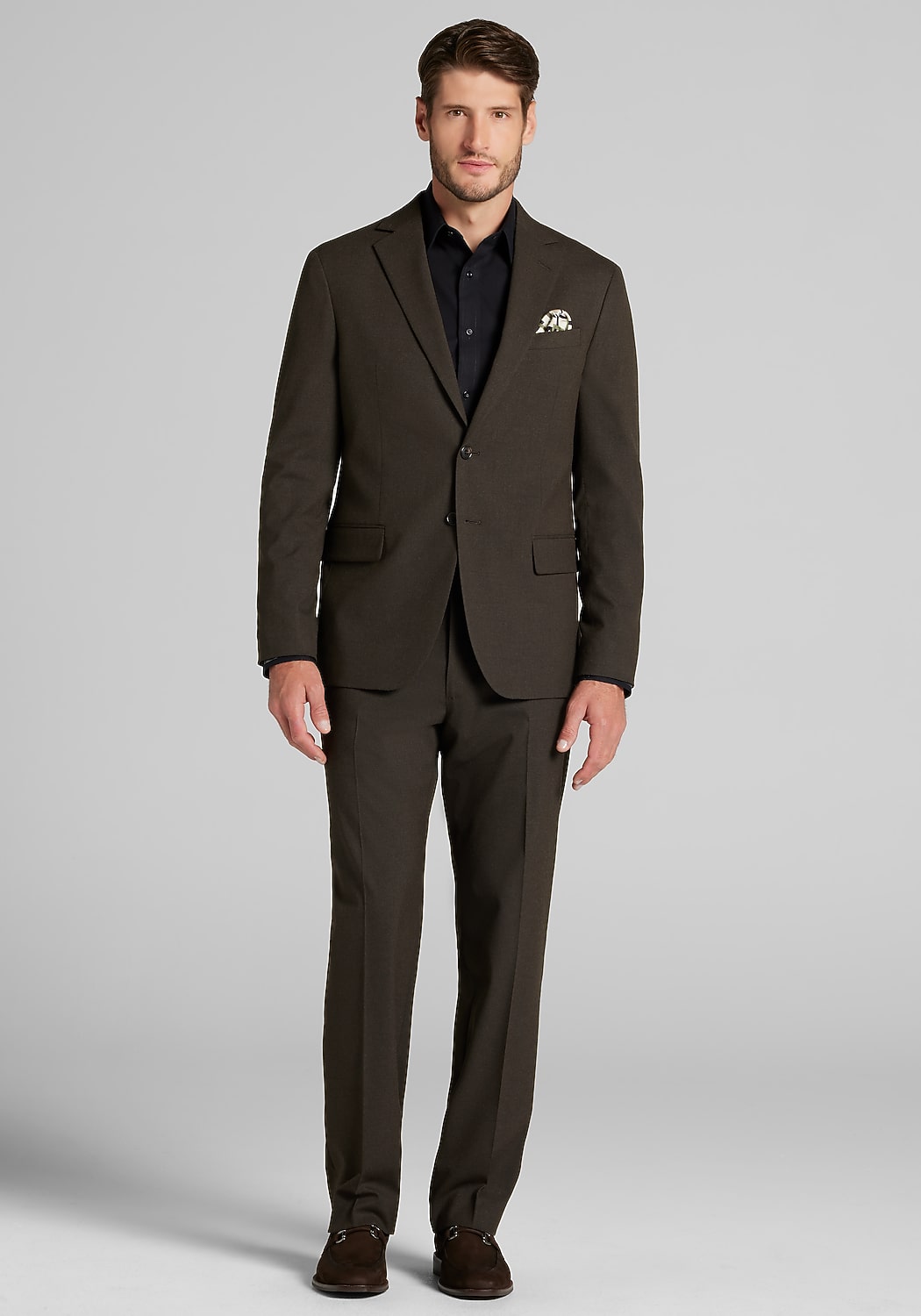 Jos. A. Bank Comfort Stretch Tailored Fit Solid Flannel Suit Separates Jacket CLEARANCE