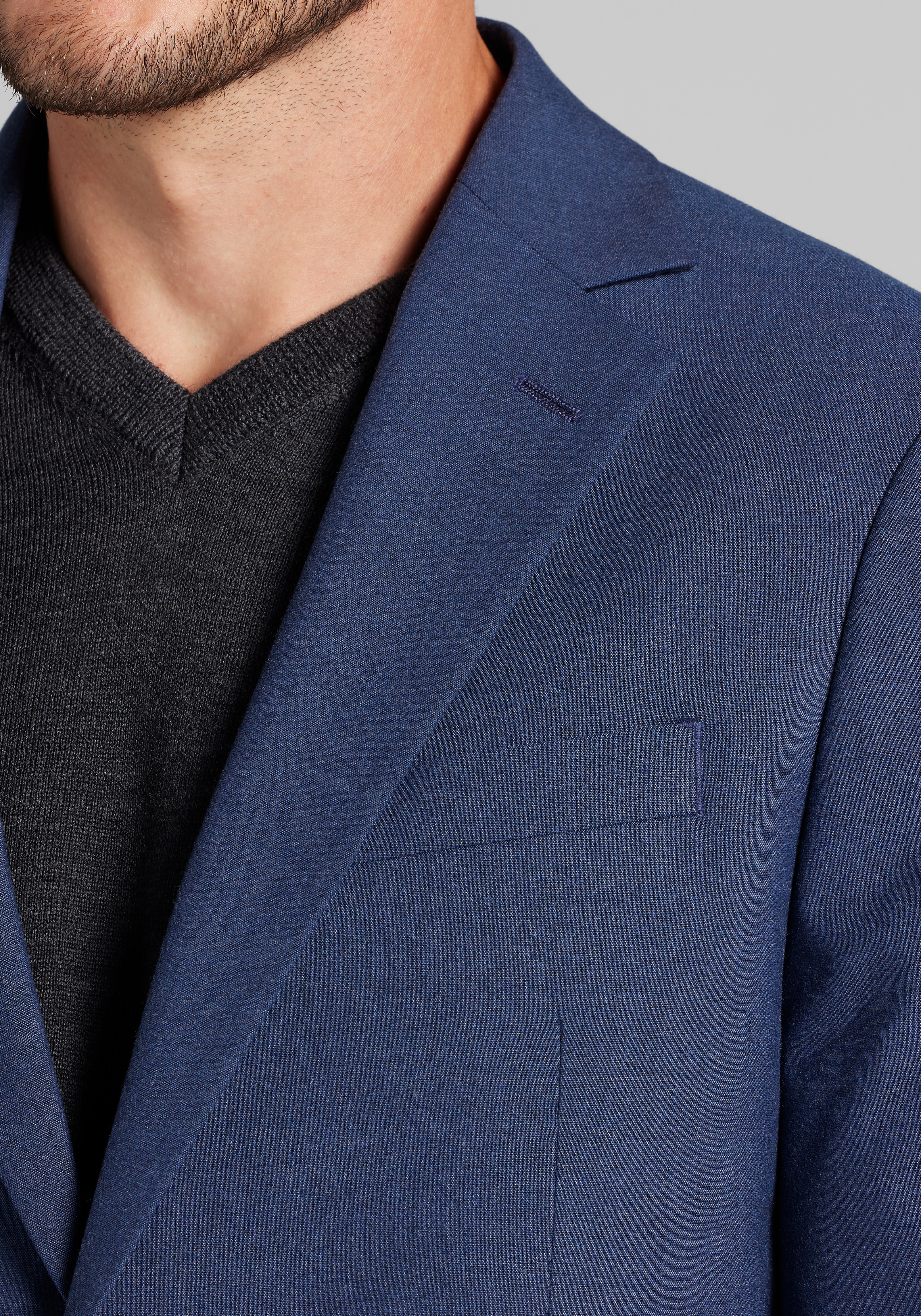 Jos. A. Bank Comfort Stretch Tailored Fit Solid Flannel Suit Separates Jacket CLEARANCE