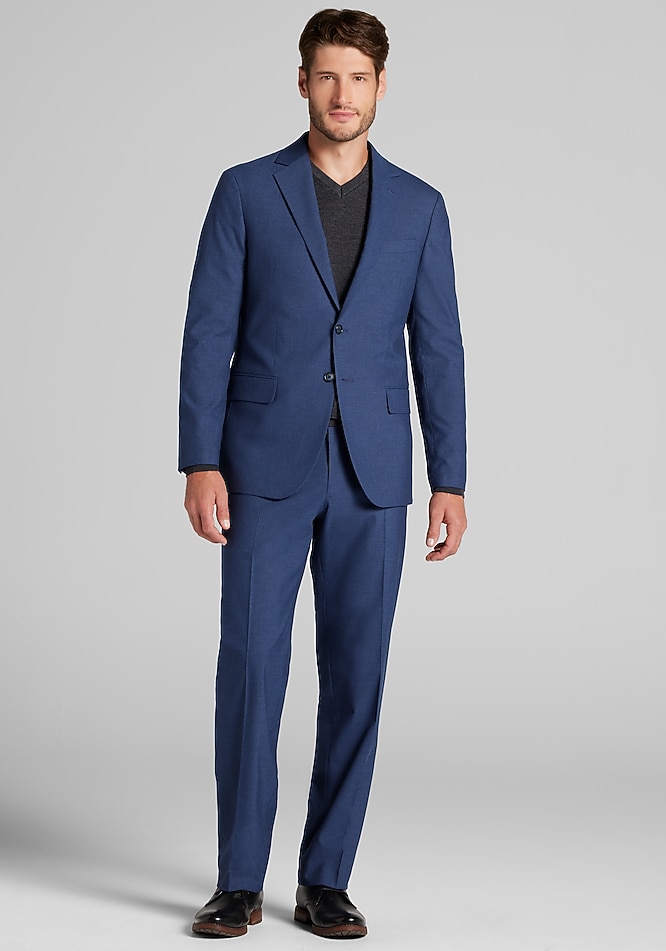 Jos. A. Bank Comfort Stretch Tailored Fit Solid Flannel Suit