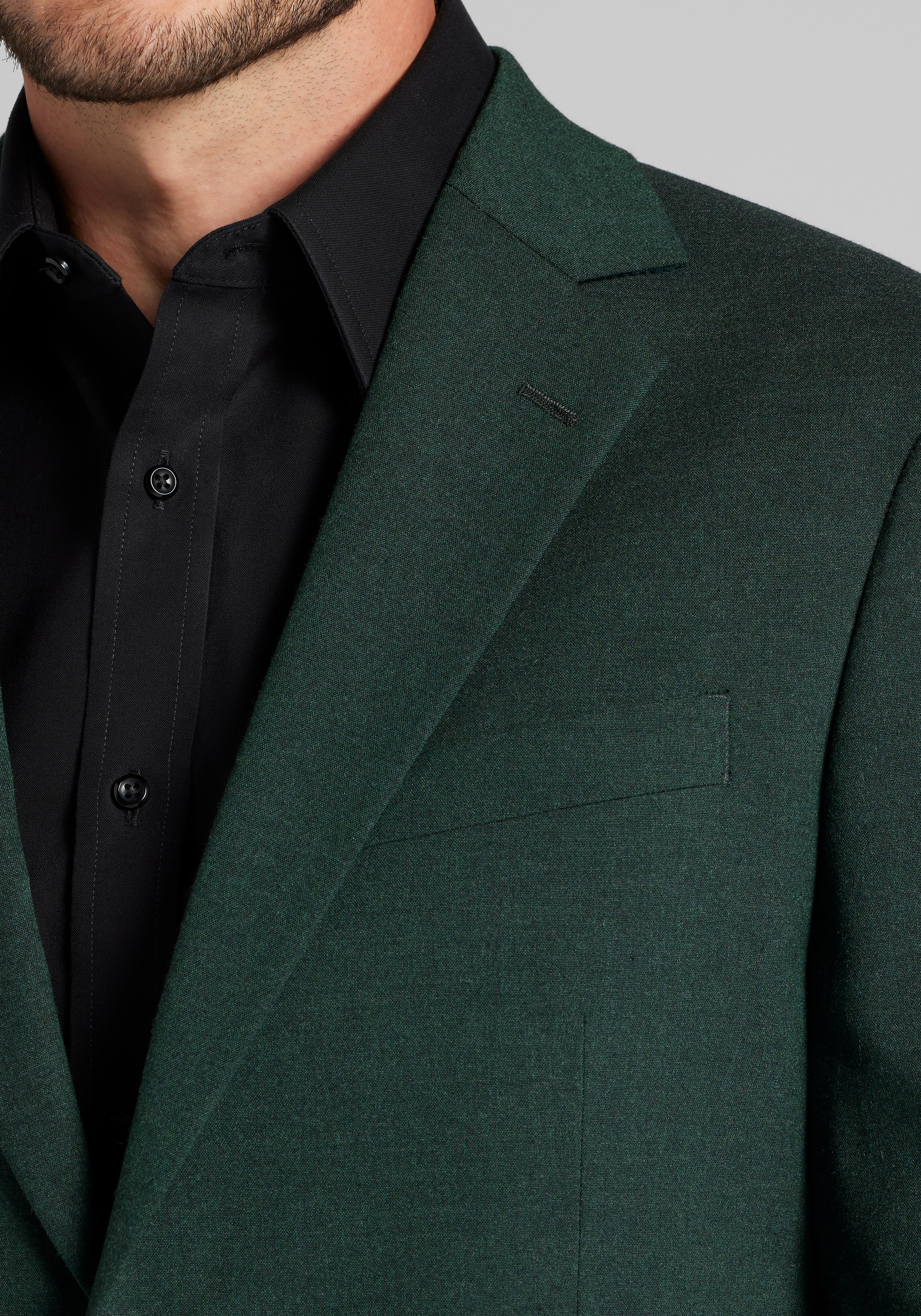 Jos. A. Bank Comfort Stretch Tailored Fit Solid Flannel Suit Separates Jacket CLEARANCE