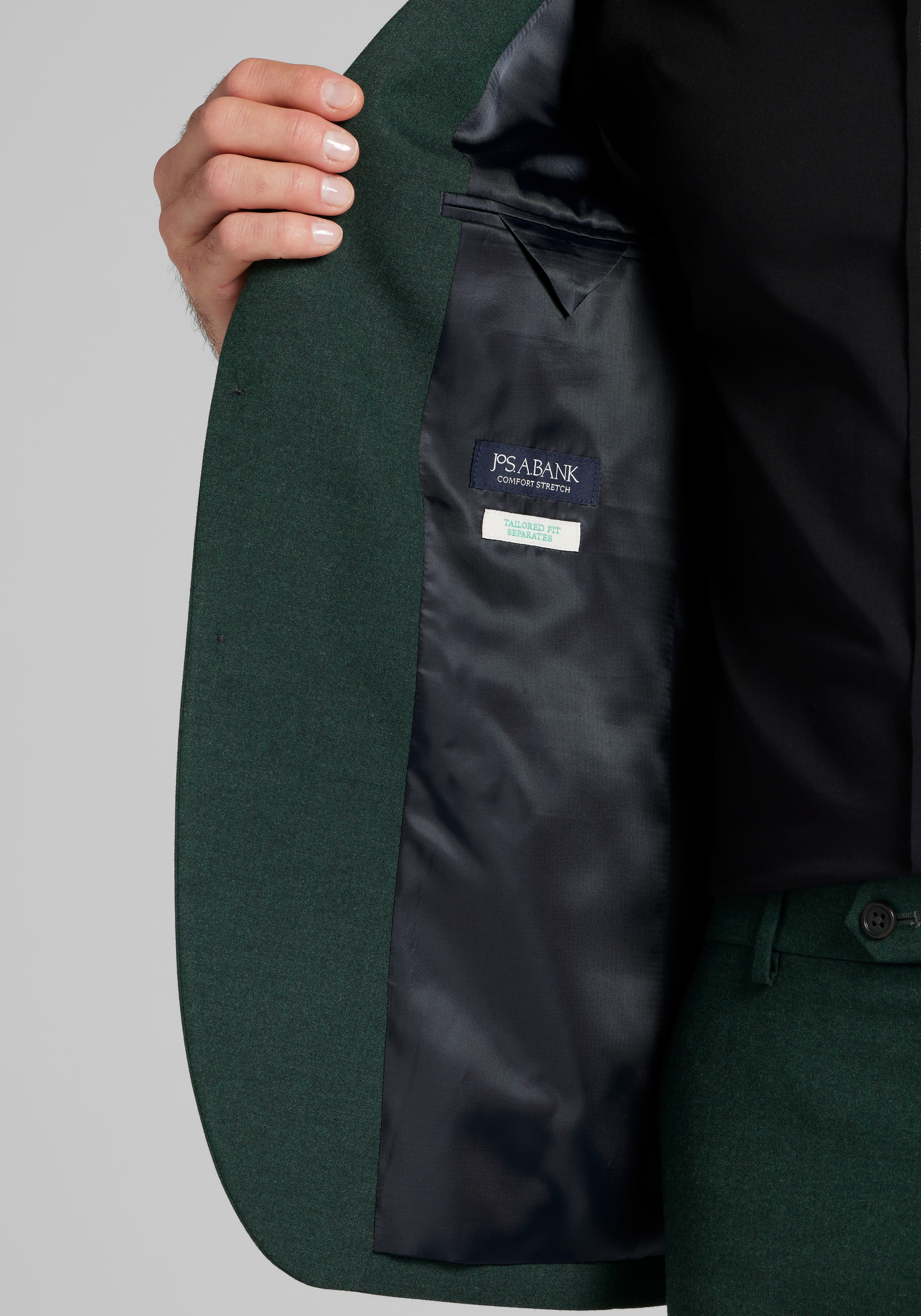 Jos. A. Bank Comfort Stretch Tailored Fit Solid Flannel Suit Separates Jacket CLEARANCE