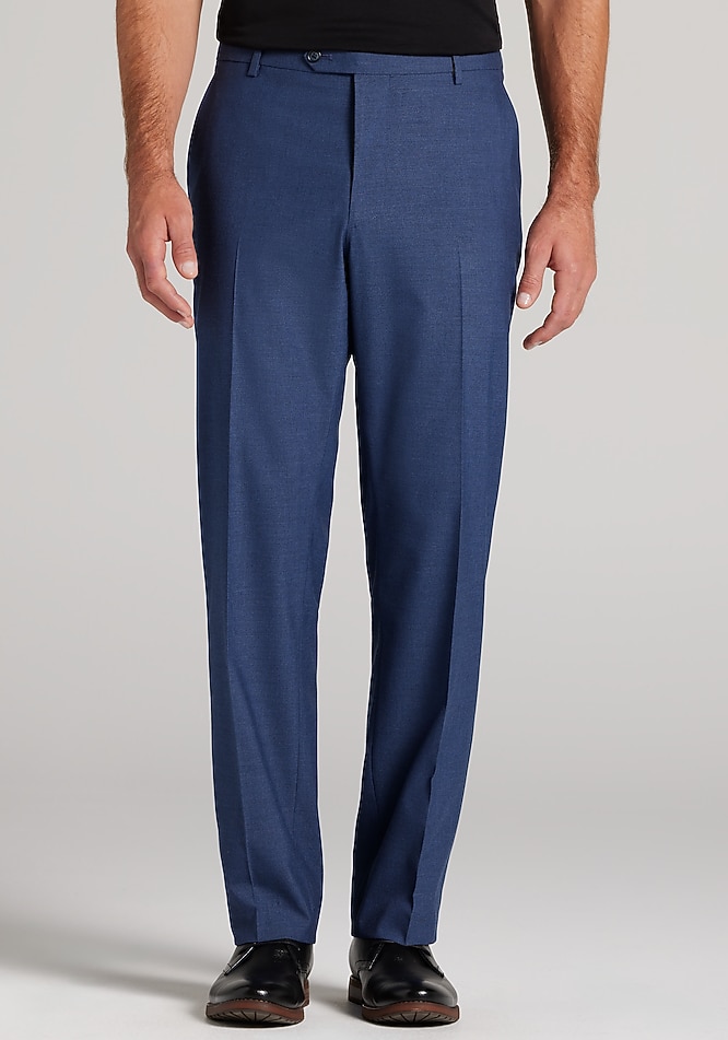 Men's Jos. A. Bank Comfort Stretch Tailored Fit Solid Flannel Suit Pants at Jos. A. Bank, Brown, Size 40x32 - Suit Separates