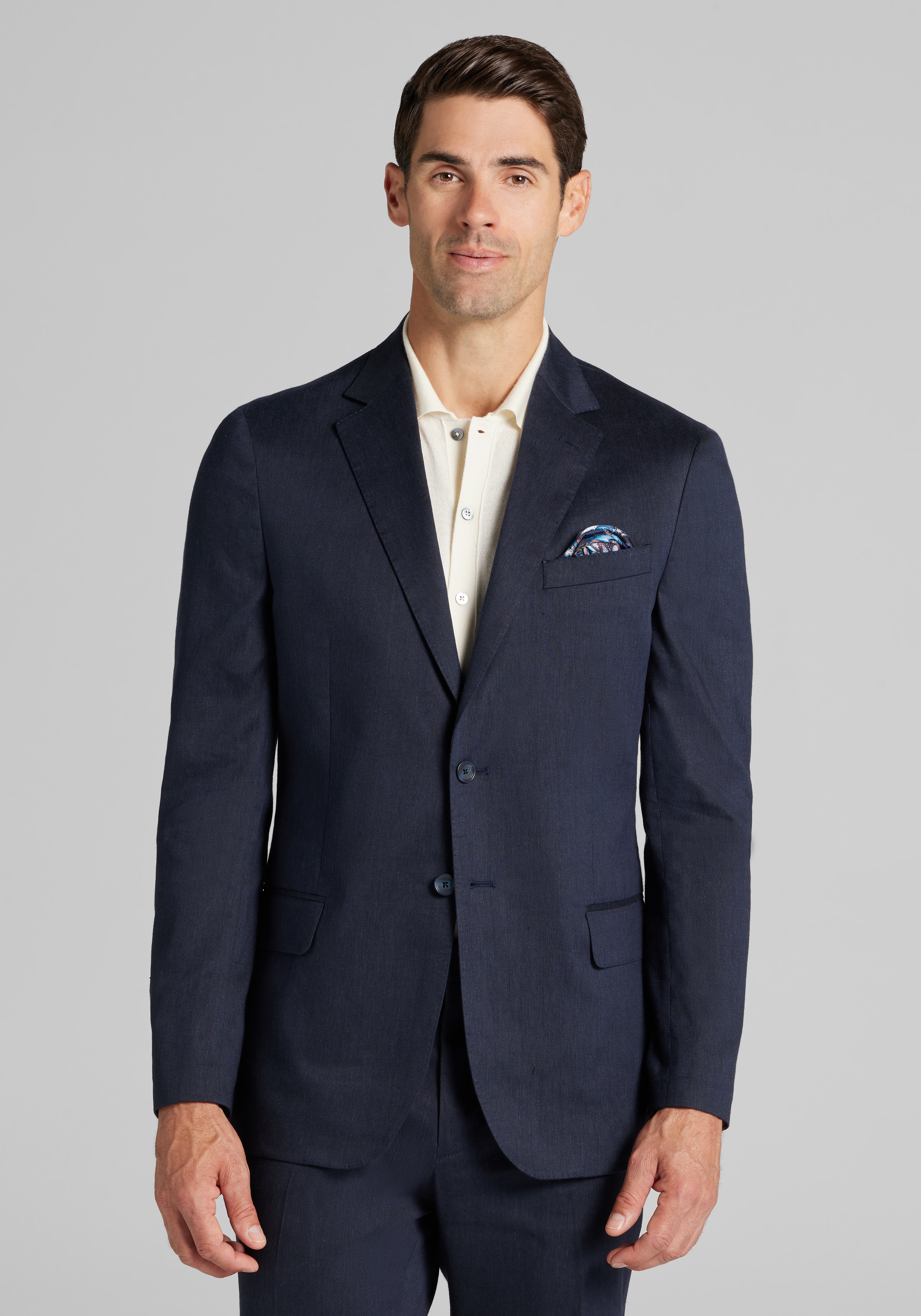 Reserve Collection Tailored Fit Linen Blend Suit Separate Jacket