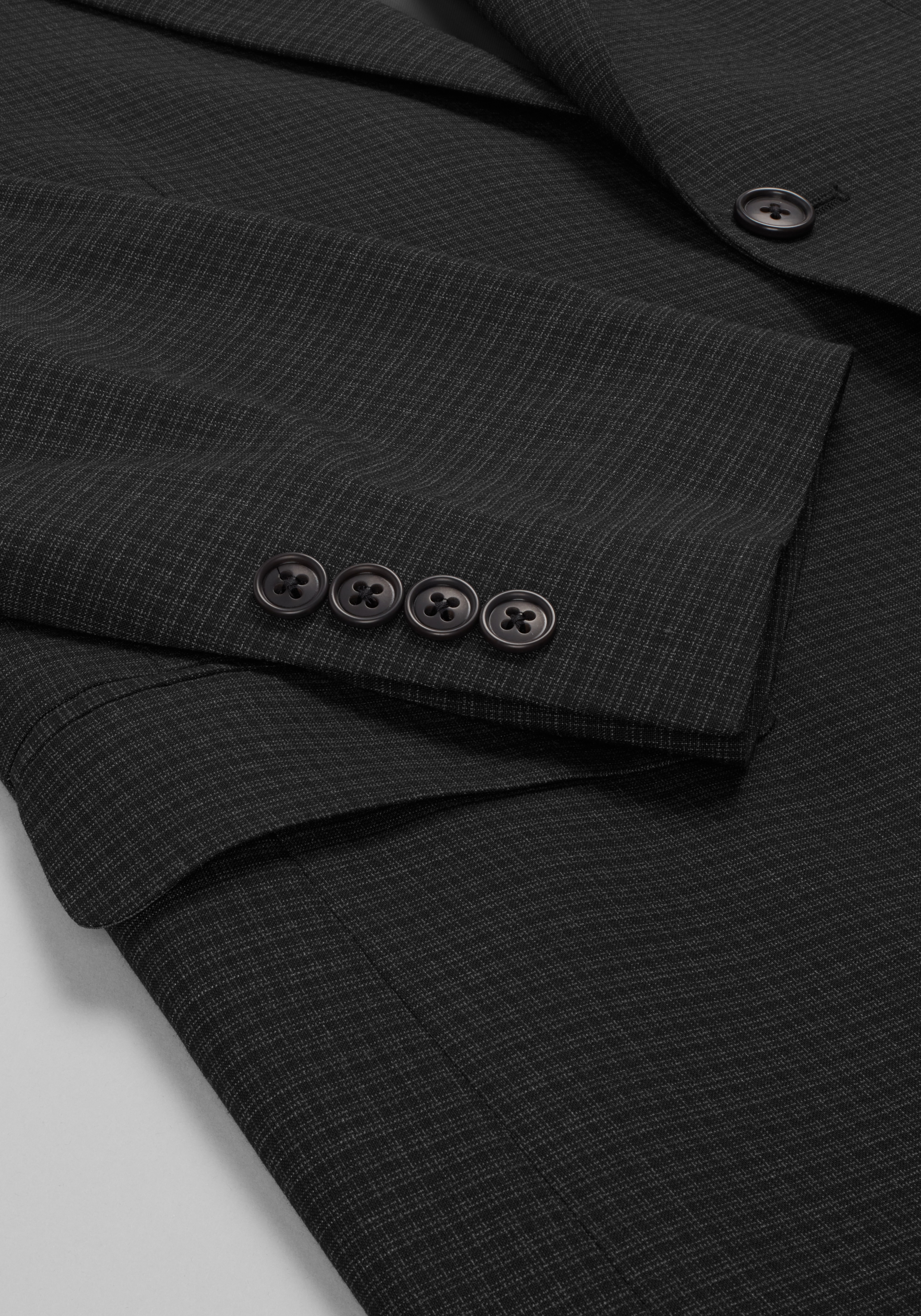 1905 Collection Tailored Fit Micro Check Suit Separates Jacket