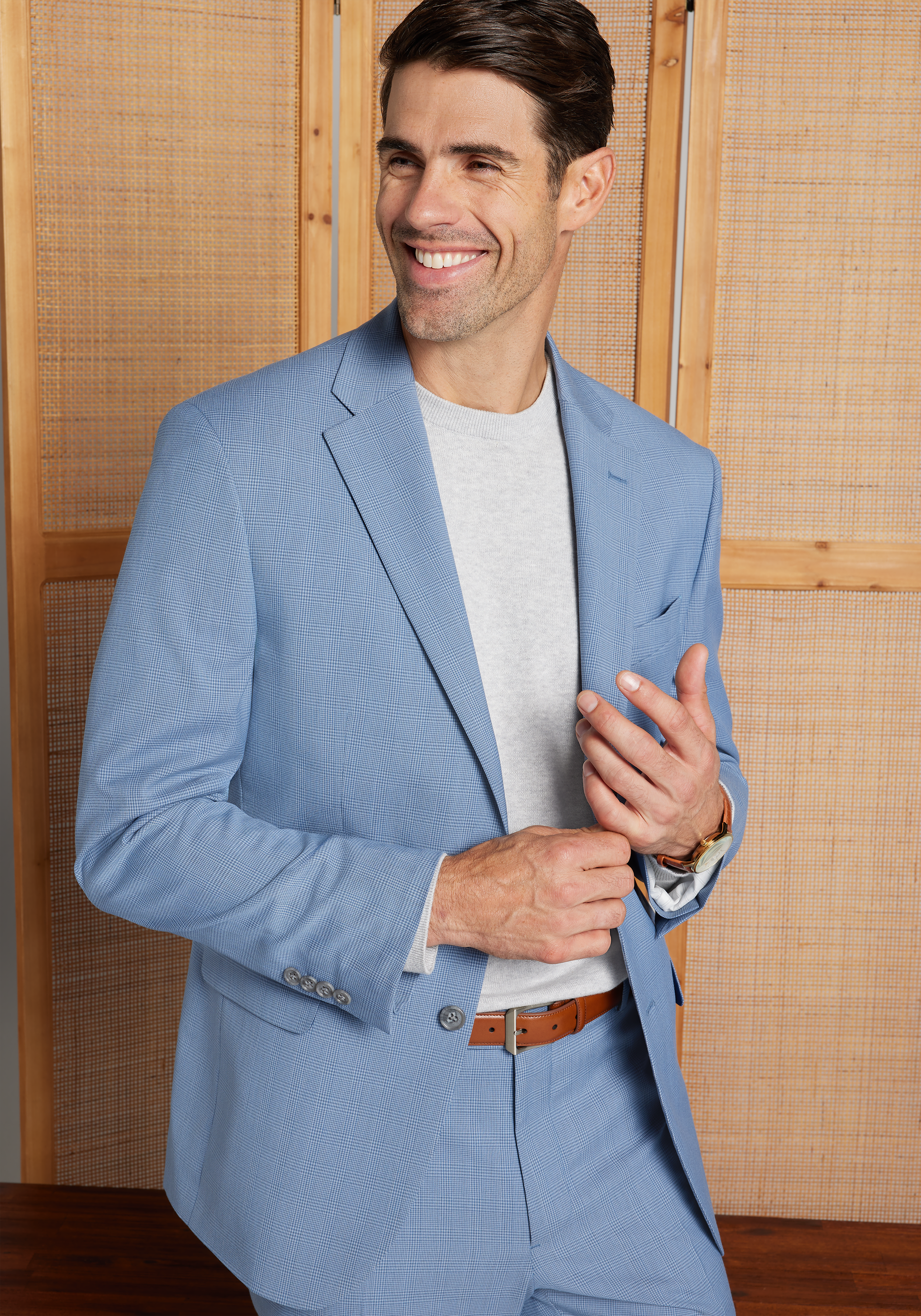 1905 Collection Tailored Fit Check Suit Separate Jacket