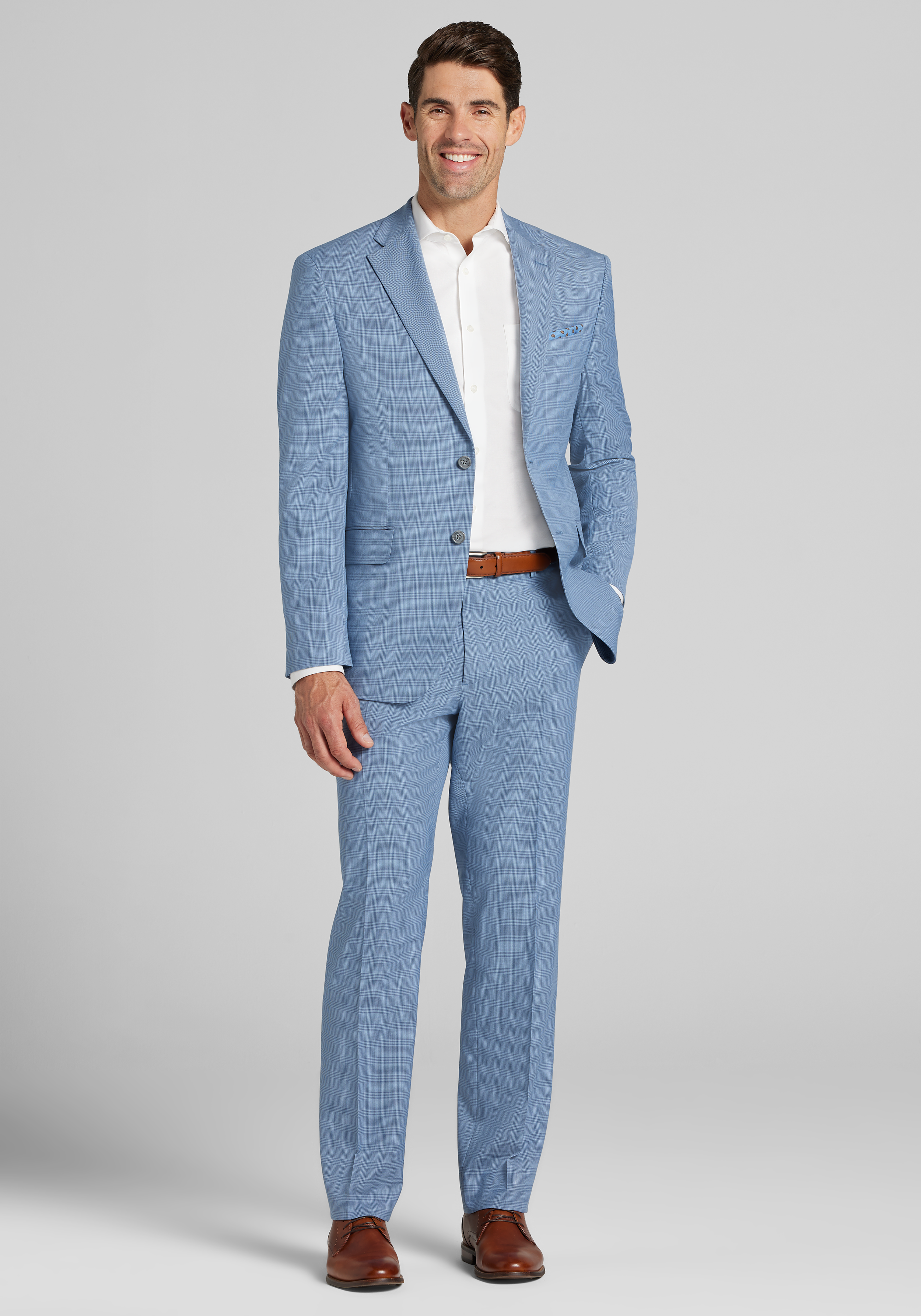 1905 Collection Tailored Fit Check Suit Separate Jacket - Big & Tall CLEARANCE