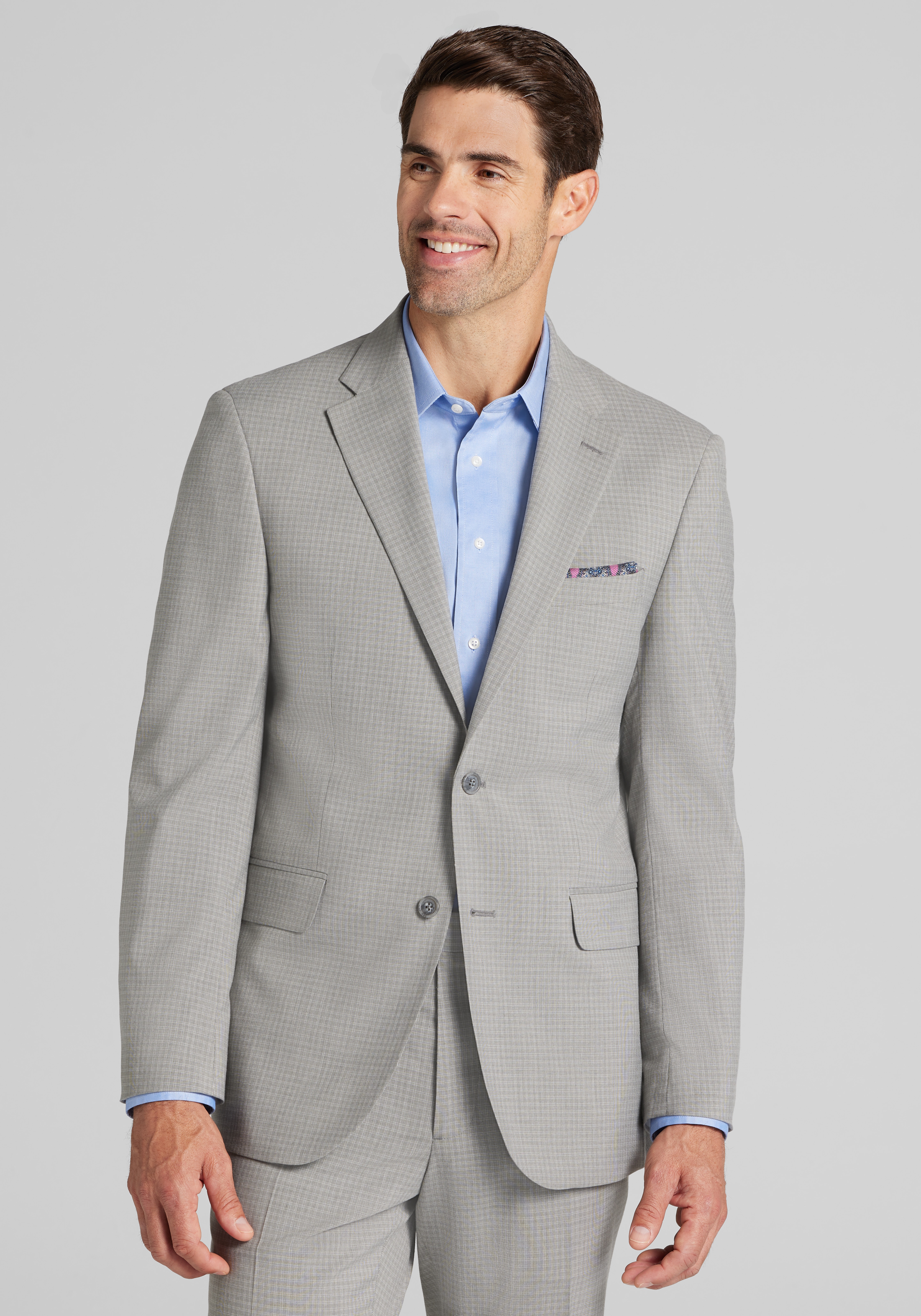 Men's Suits, 1905 Collection Tailored Fit Check Suit Jacket - Jos A Bank