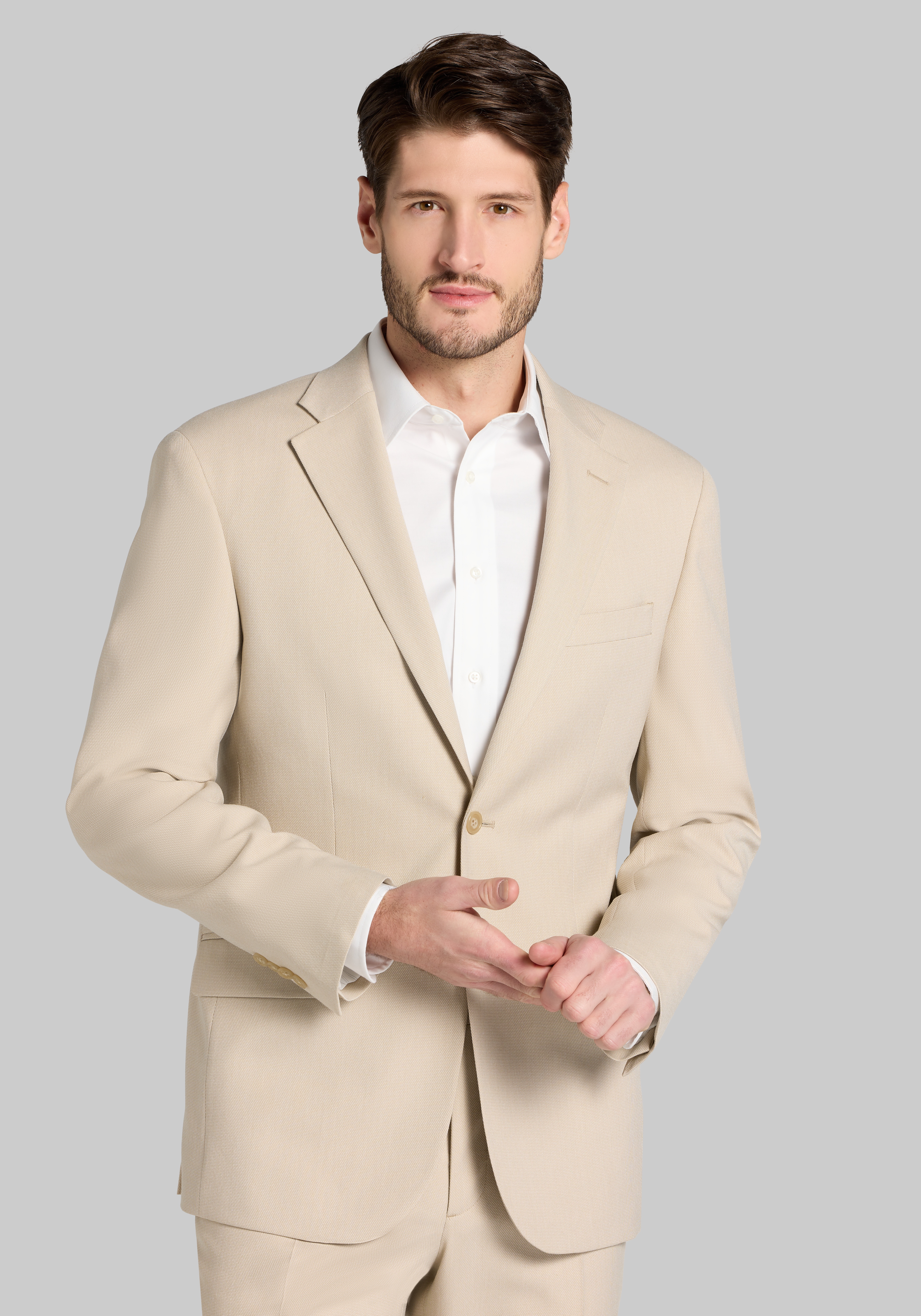 Men's Suits, 1905 Collection Tailored Fit Tic Suit Separates Jacket - Jos A Bank