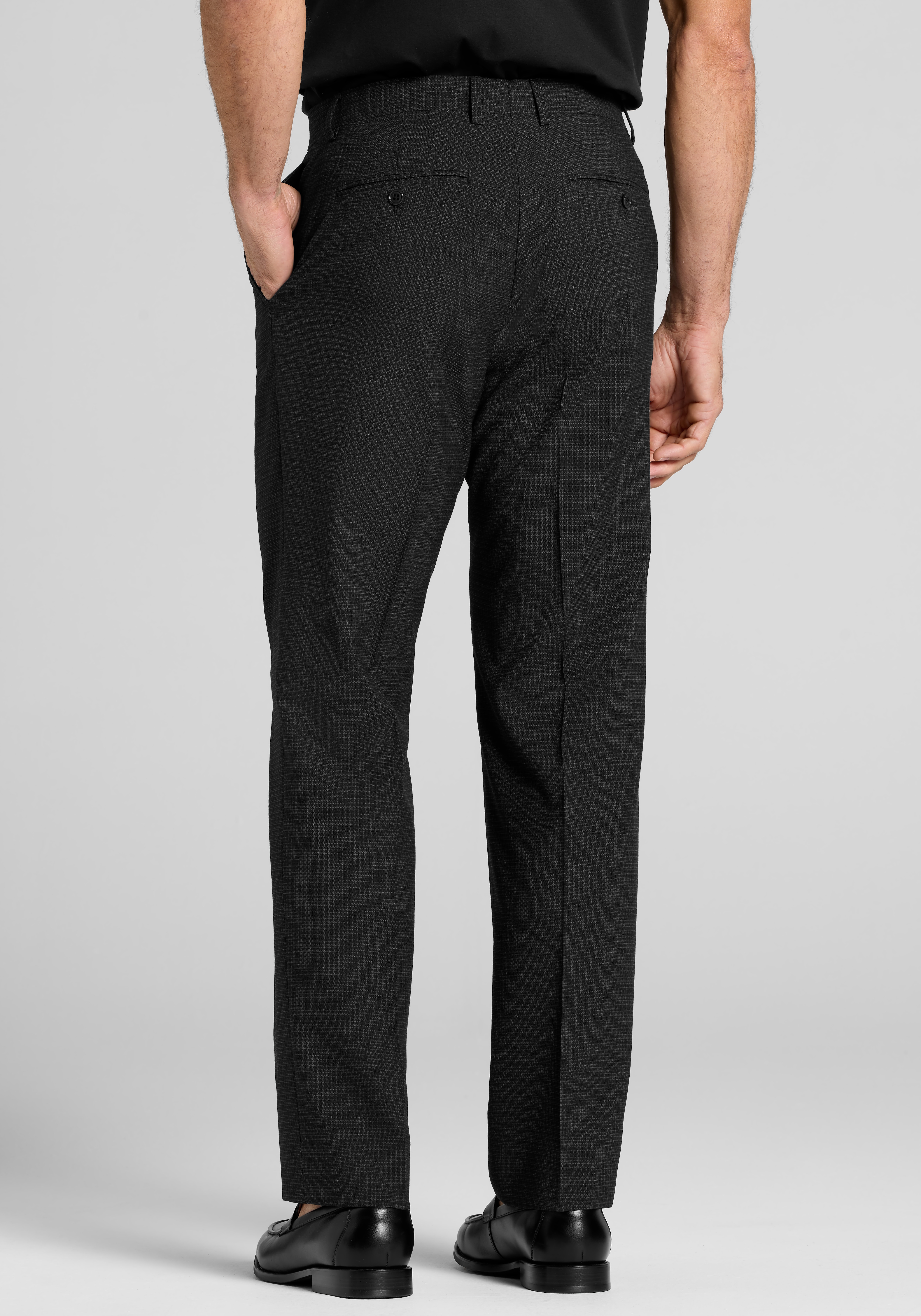 1905 Collection Tailored Fit Micro Check Suit Separate Pants