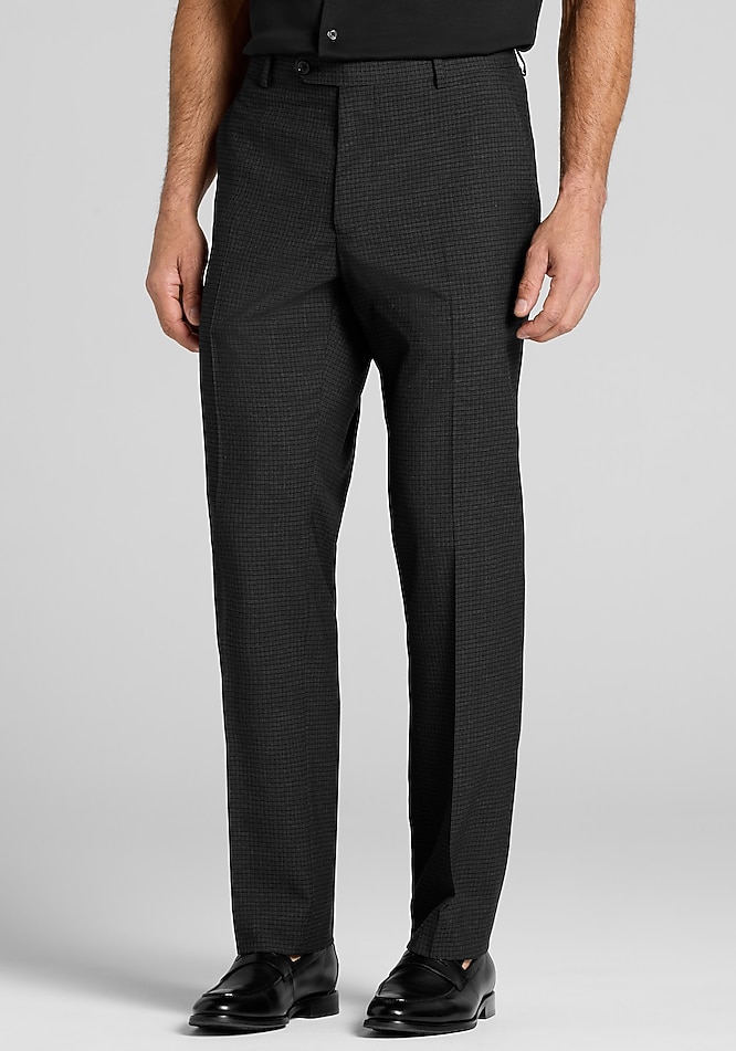1905 Collection Tailored Fit Micro Check Suit Separate Pants