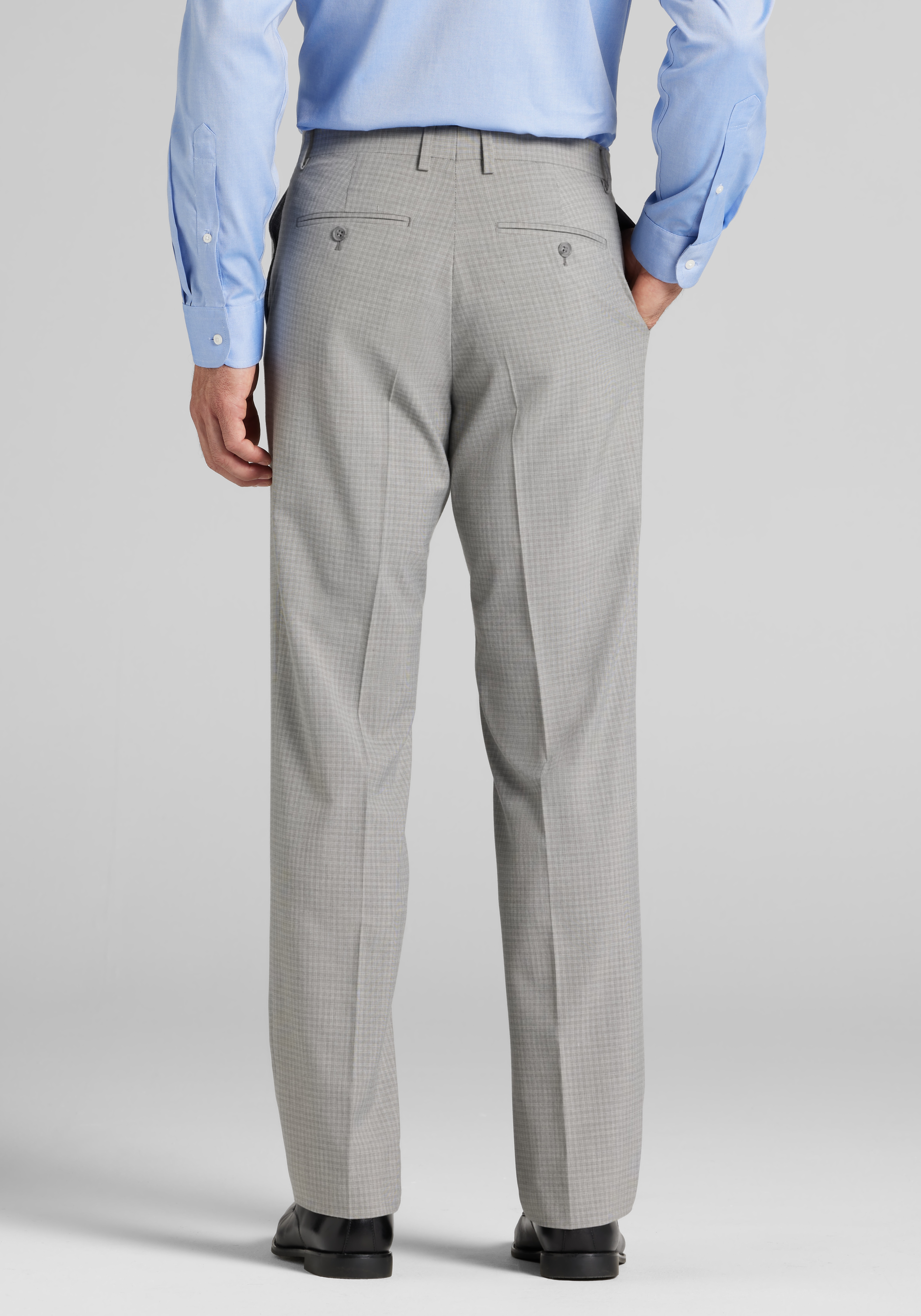 1905 Collection Tailored Fit Check Suit Separates Pants