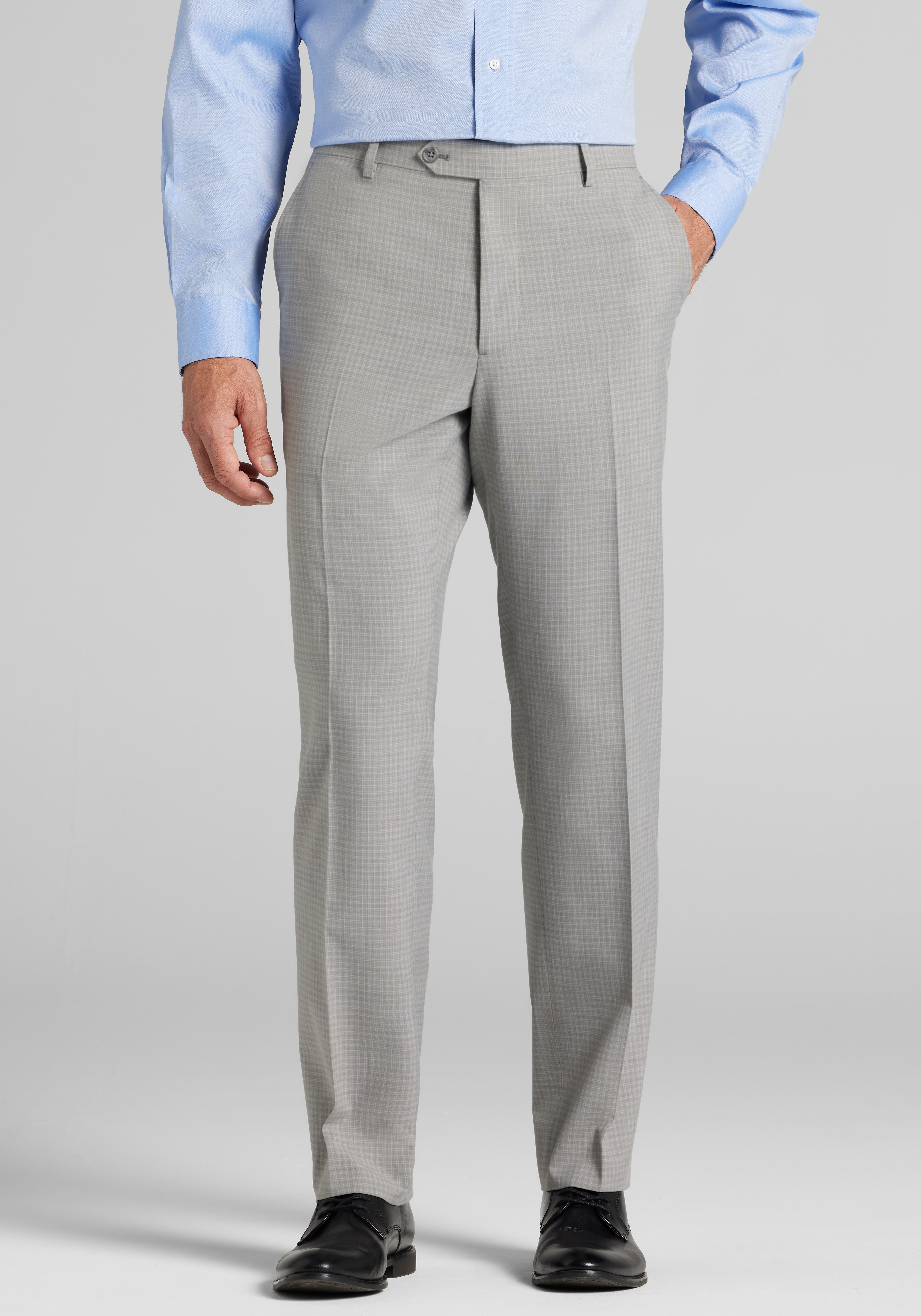 Men's Suits, 1905 Collection Tailored Fit Check Suit Separates Pants - Jos A Bank