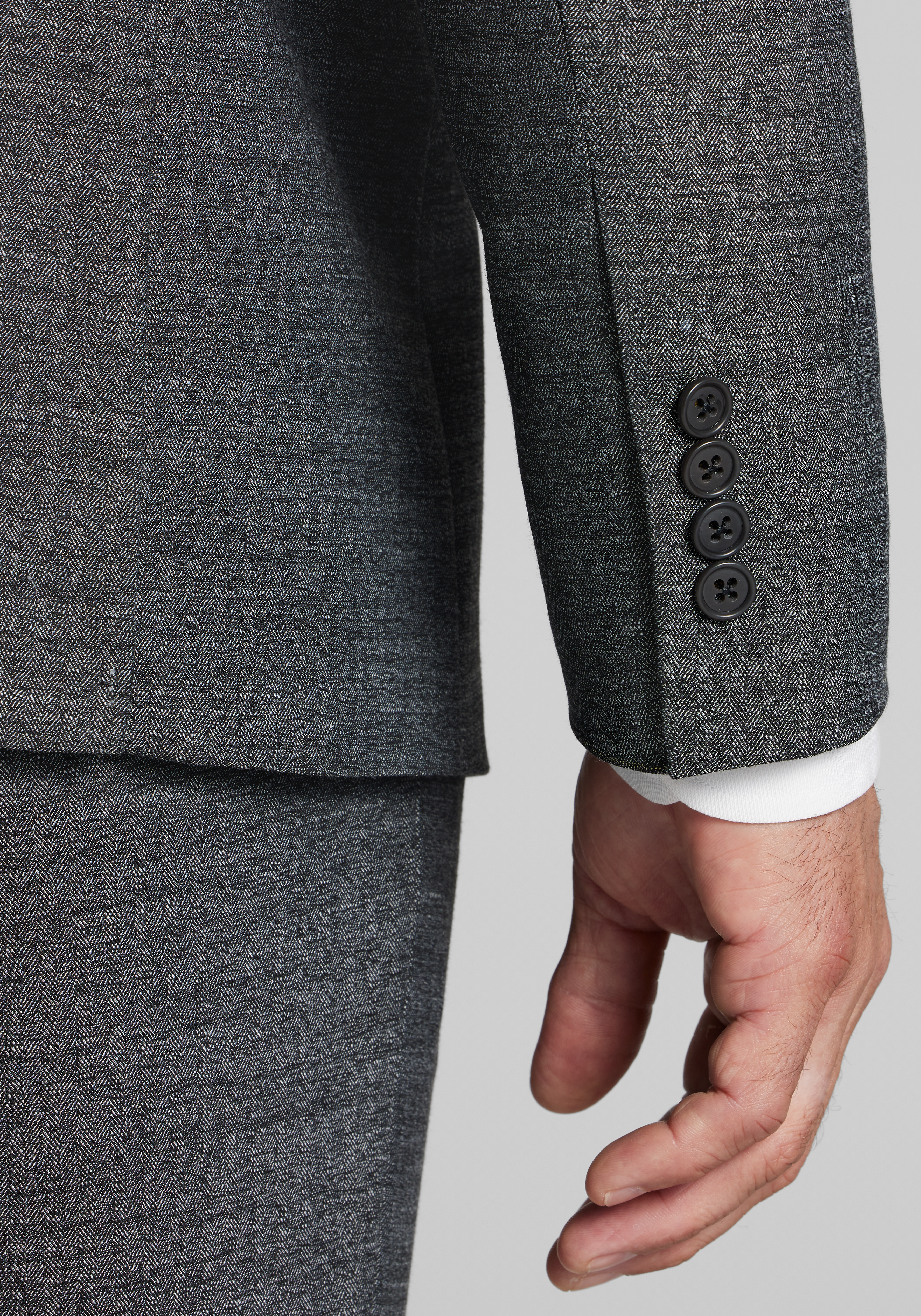 1905 Collection Tailored Fit Donegal Herringbone Suit Separates Jacket CLEARANCE