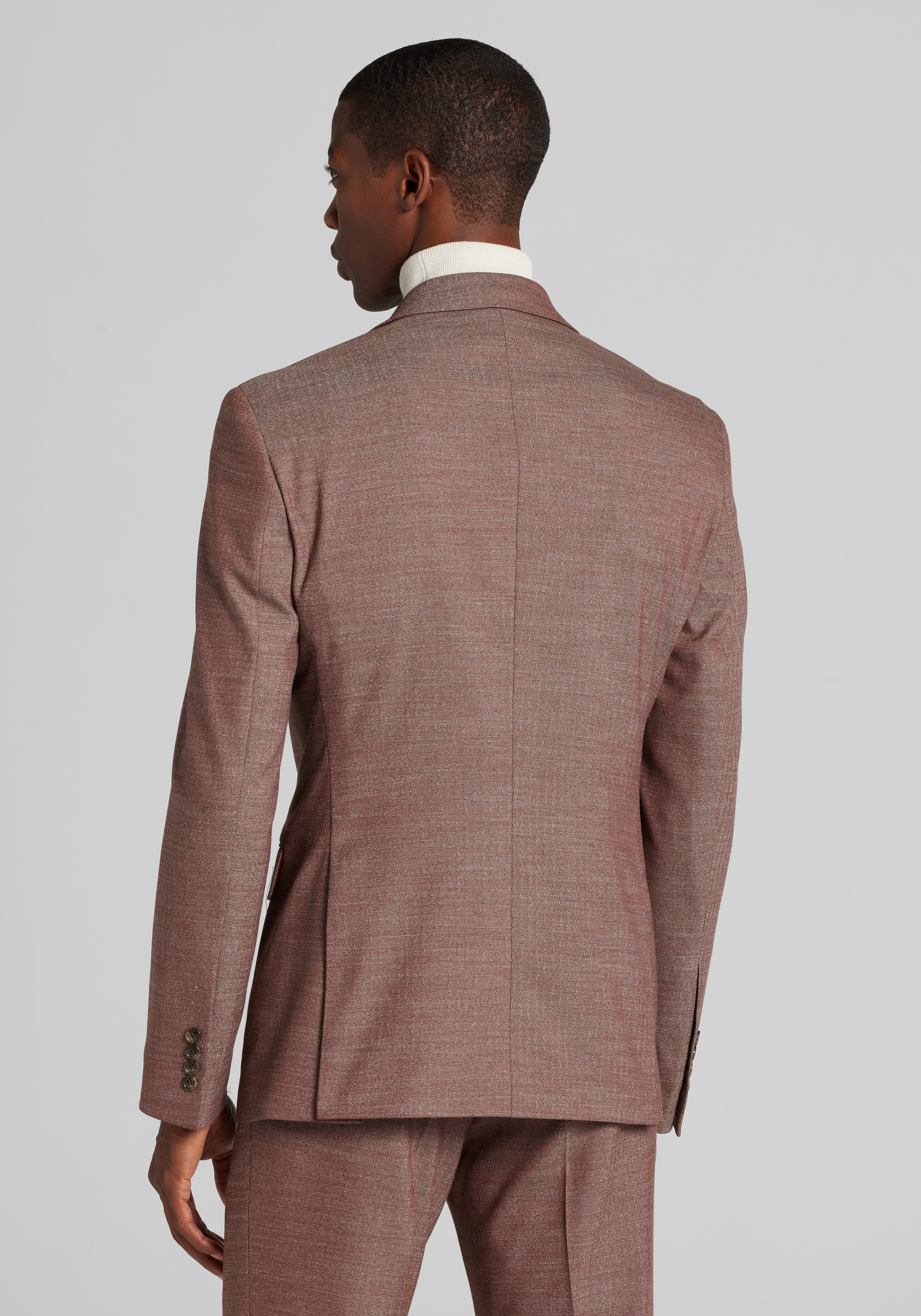 1905 Collection Tailored Fit Donegal Herringbone Suit Separates Jacket CLEARANCE