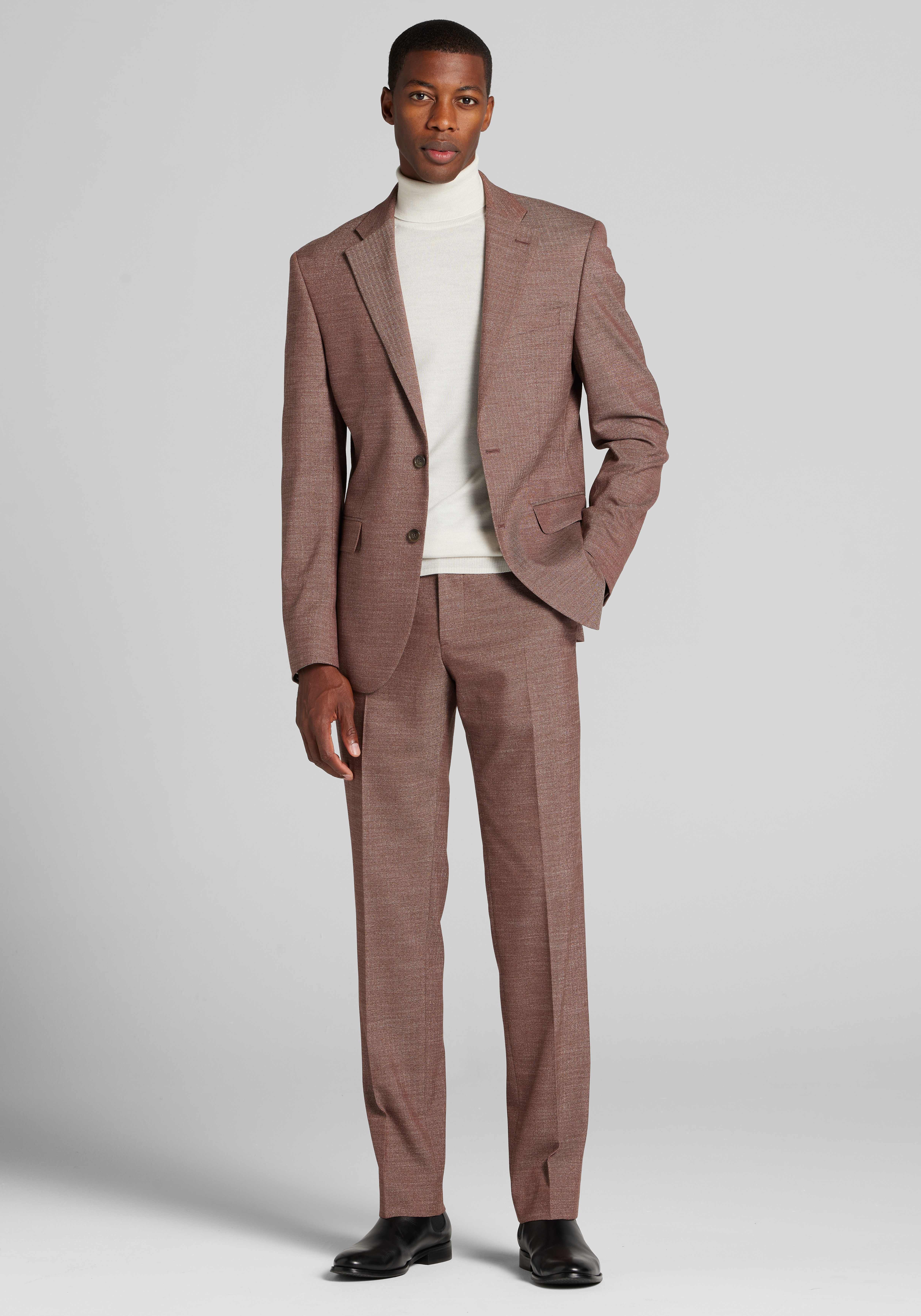 Men's Suits, 1905 Collection Tailored Fit Donegal Herringbone Suit - Jos A Bank