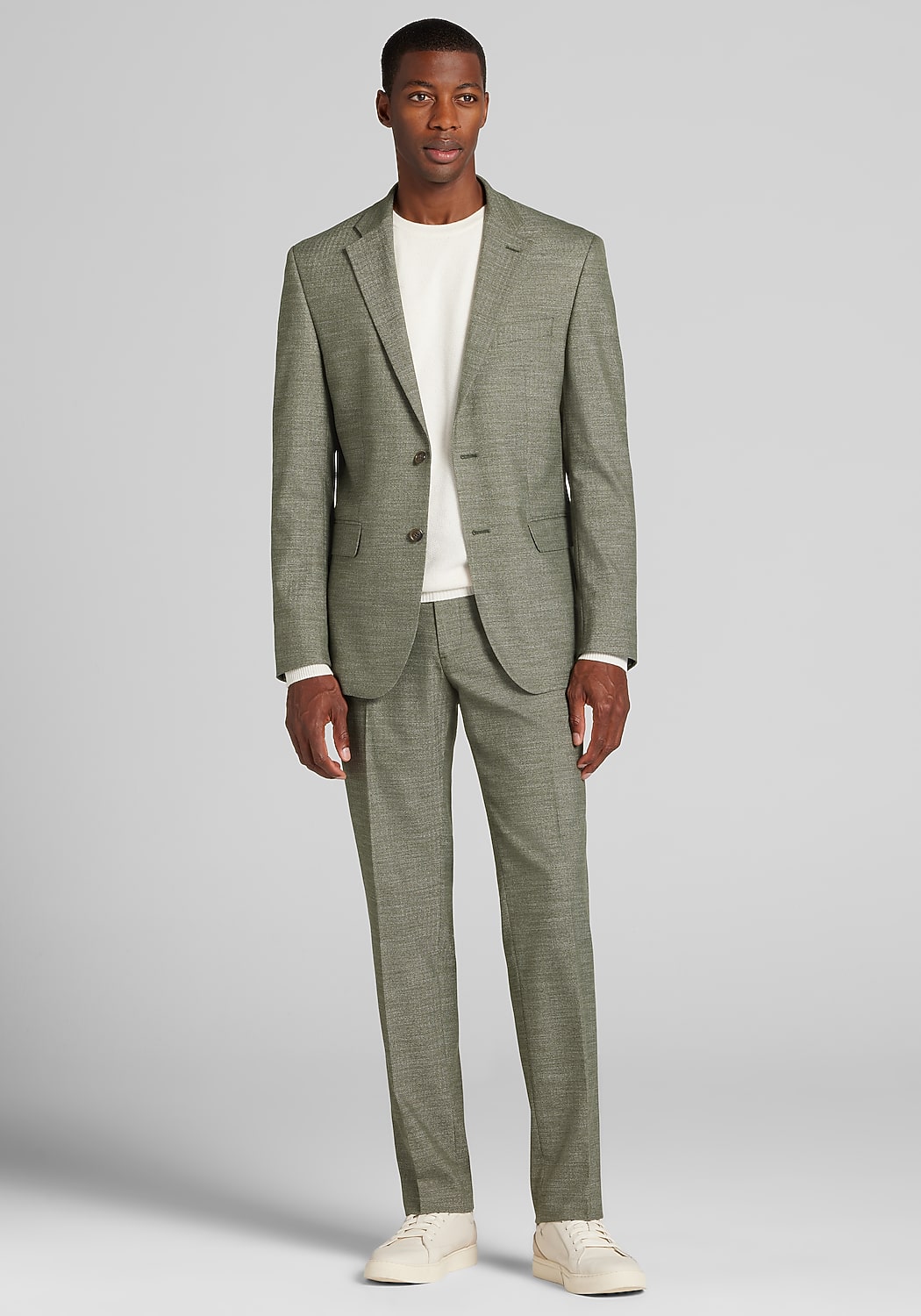 1905 Collection Tailored Fit Donegal Herringbone Suit Separates Jacket CLEARANCE