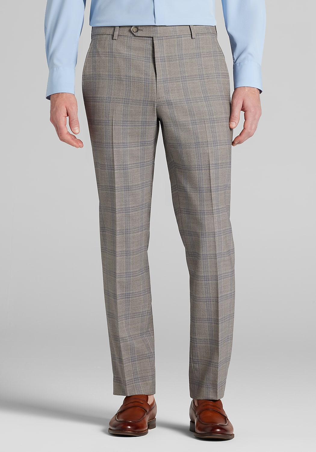 Traveler® COOLMOTION Slim Fit Plaid Suit Separate Pants