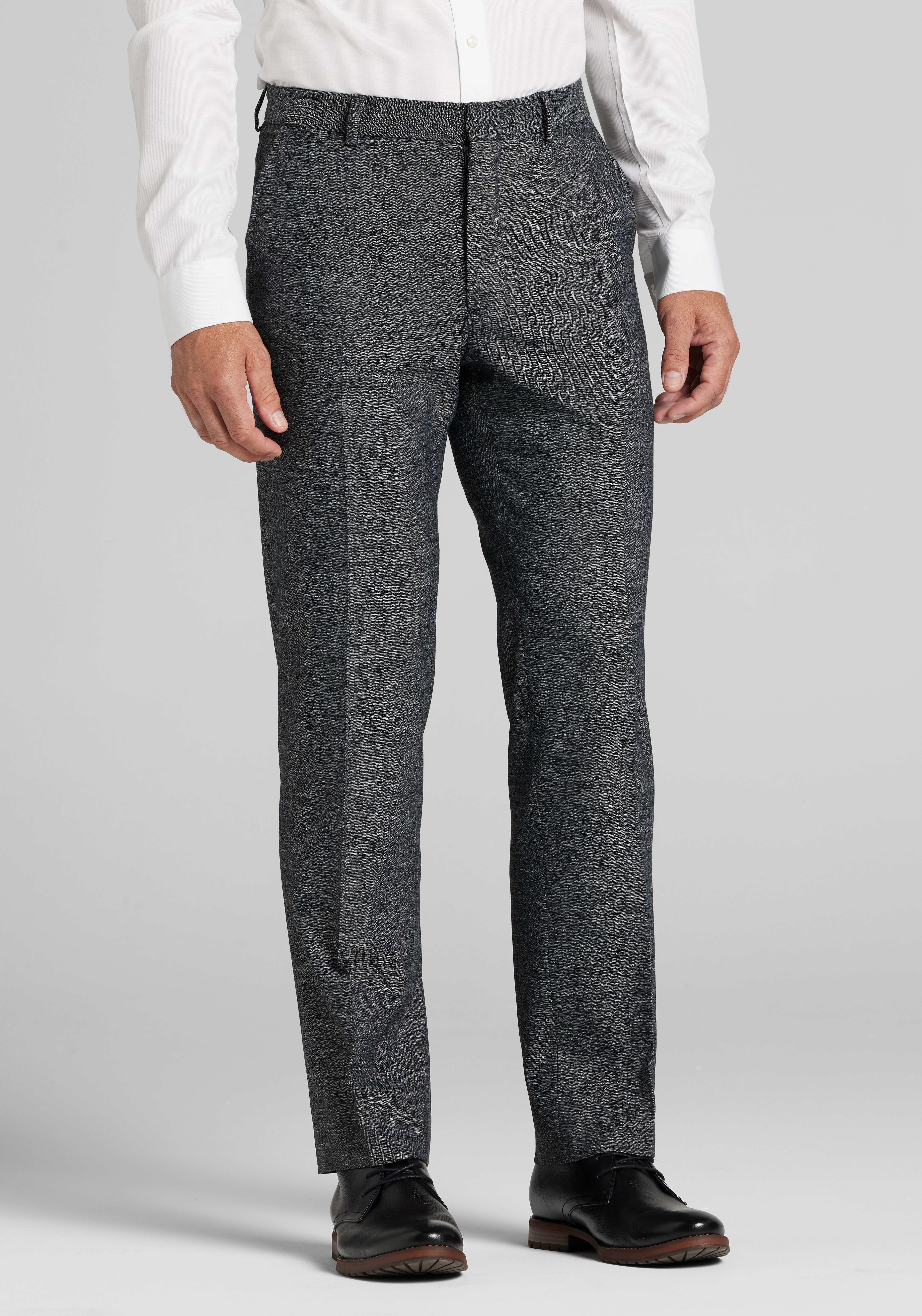 Men's Suits, 1905 Navy Tailored Fit Donegal Herringbone Suit Separates Pants - Jos A Bank
