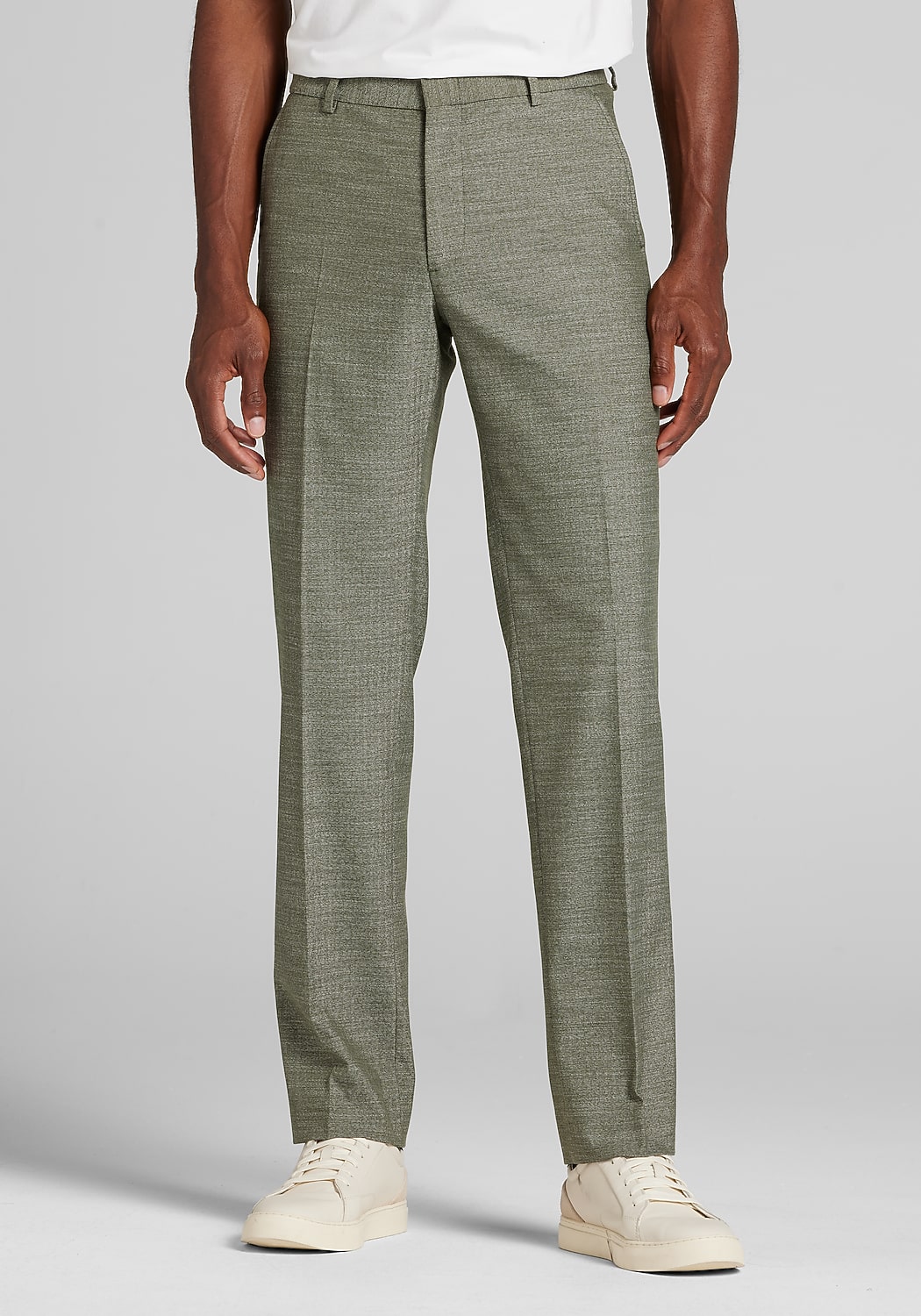 1905 Collection Tailored Fit Donegal Herringbone Suit Separates Pants CLEARANCE