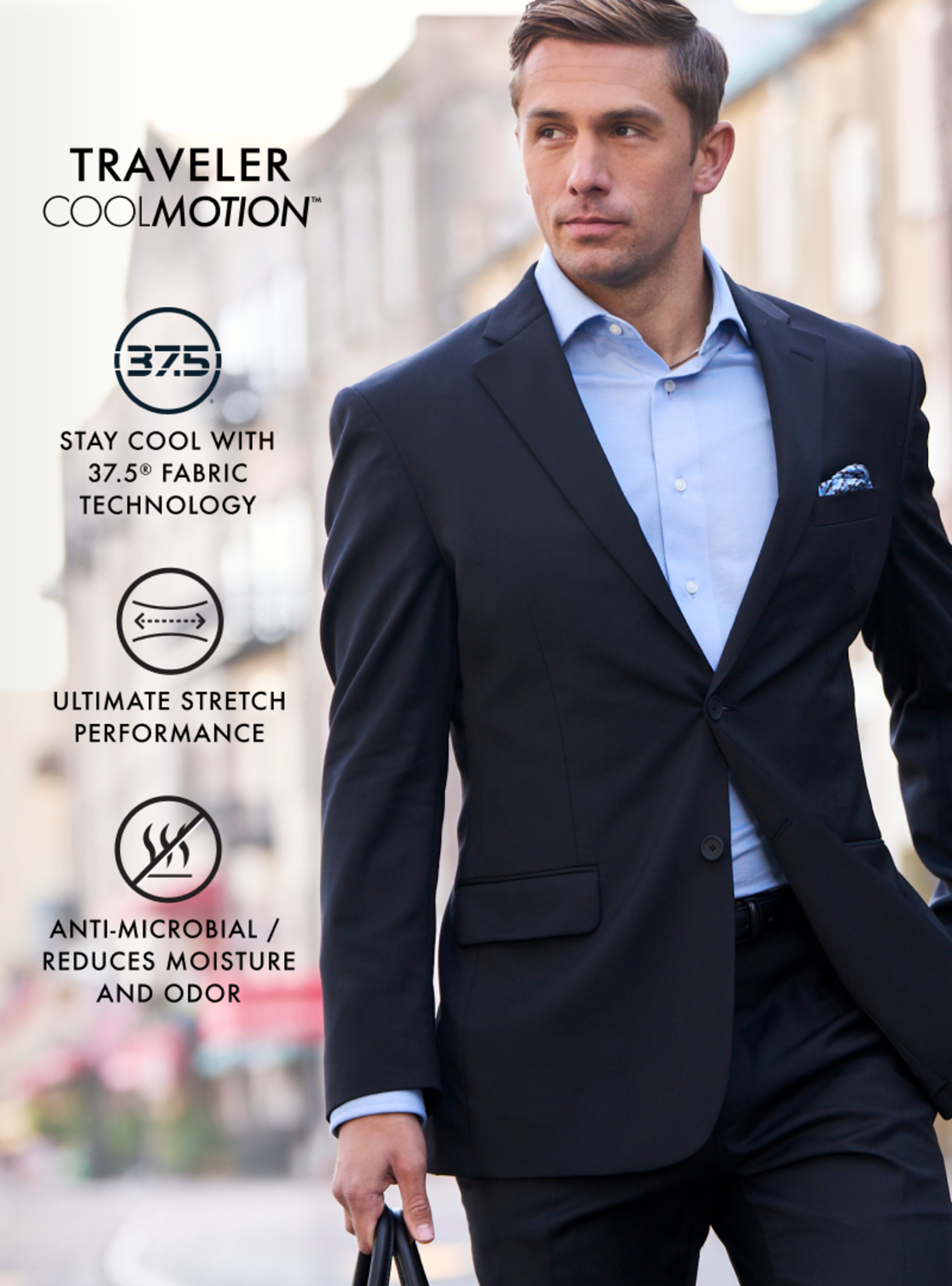 Traveler® COOLMOTION Tailored Fit Suit Separate Jacket