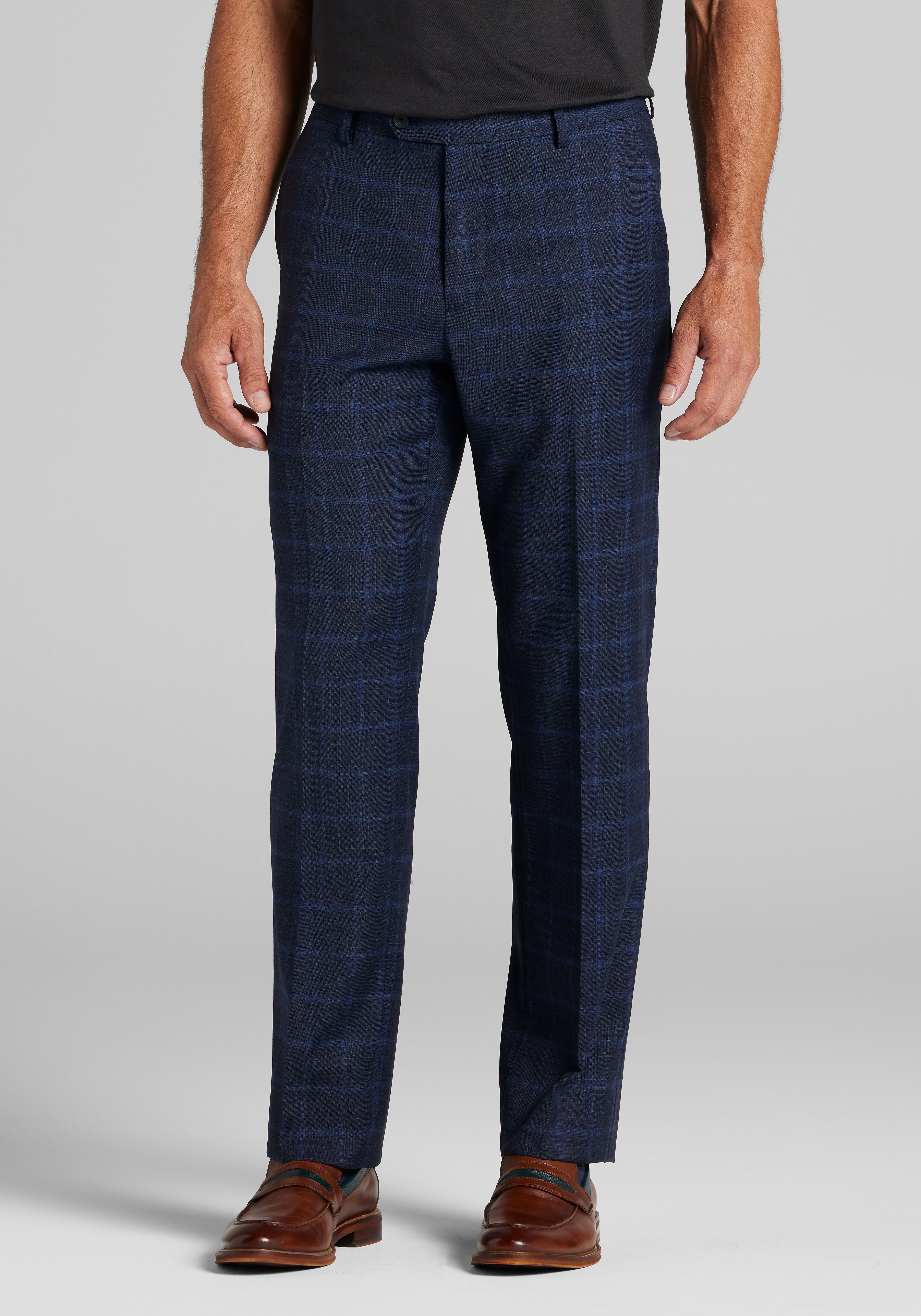 Men's FLYOUT_CATEGORY, Traveler&reg; Collection Tailored Fit Windowpane Suit Separates Pants - Big & Tall - Jos A Bank