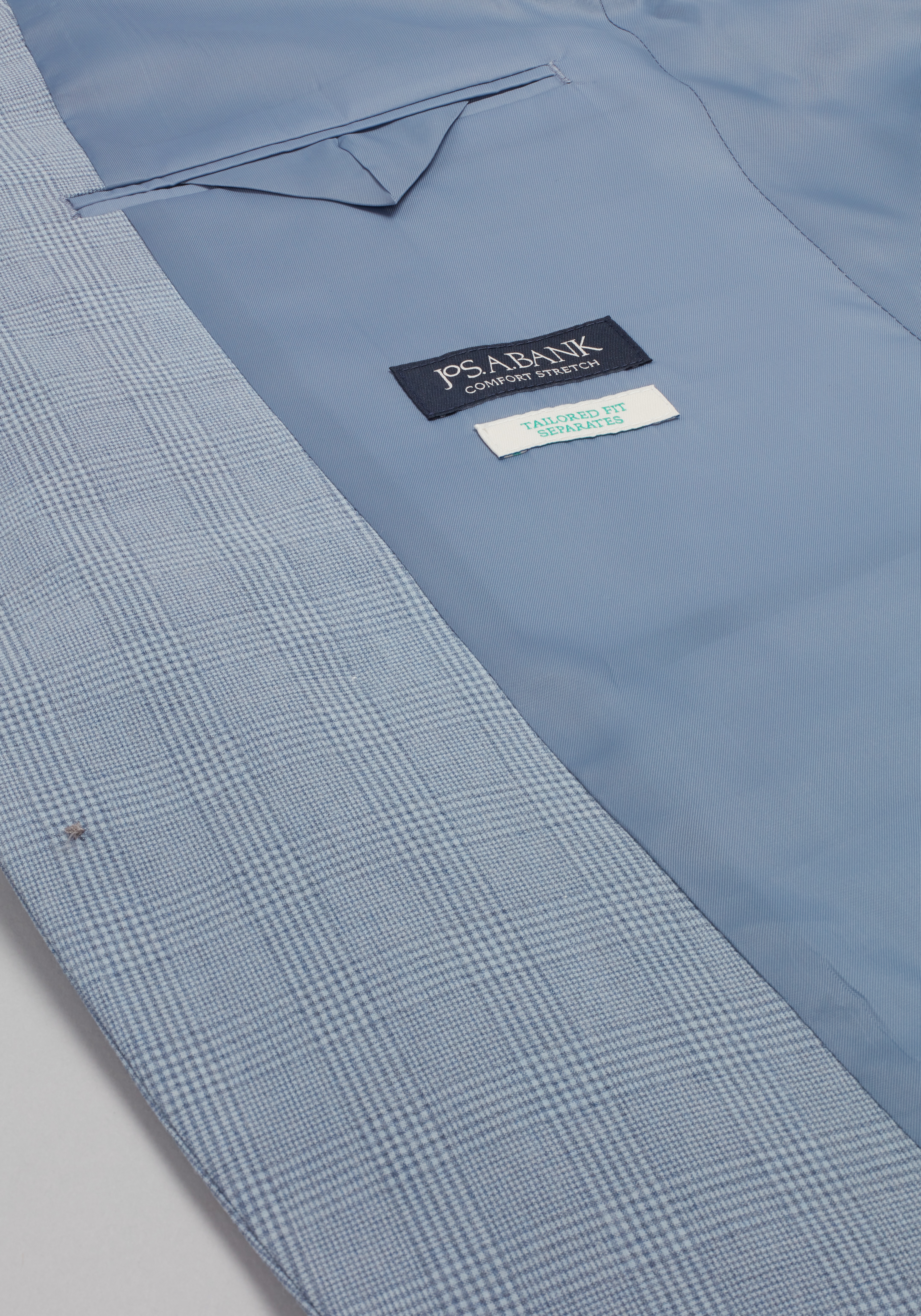 Jos. A. Bank Tailored Fit Comfort Stretch Seersucker Plaid Suit Separate Jacket