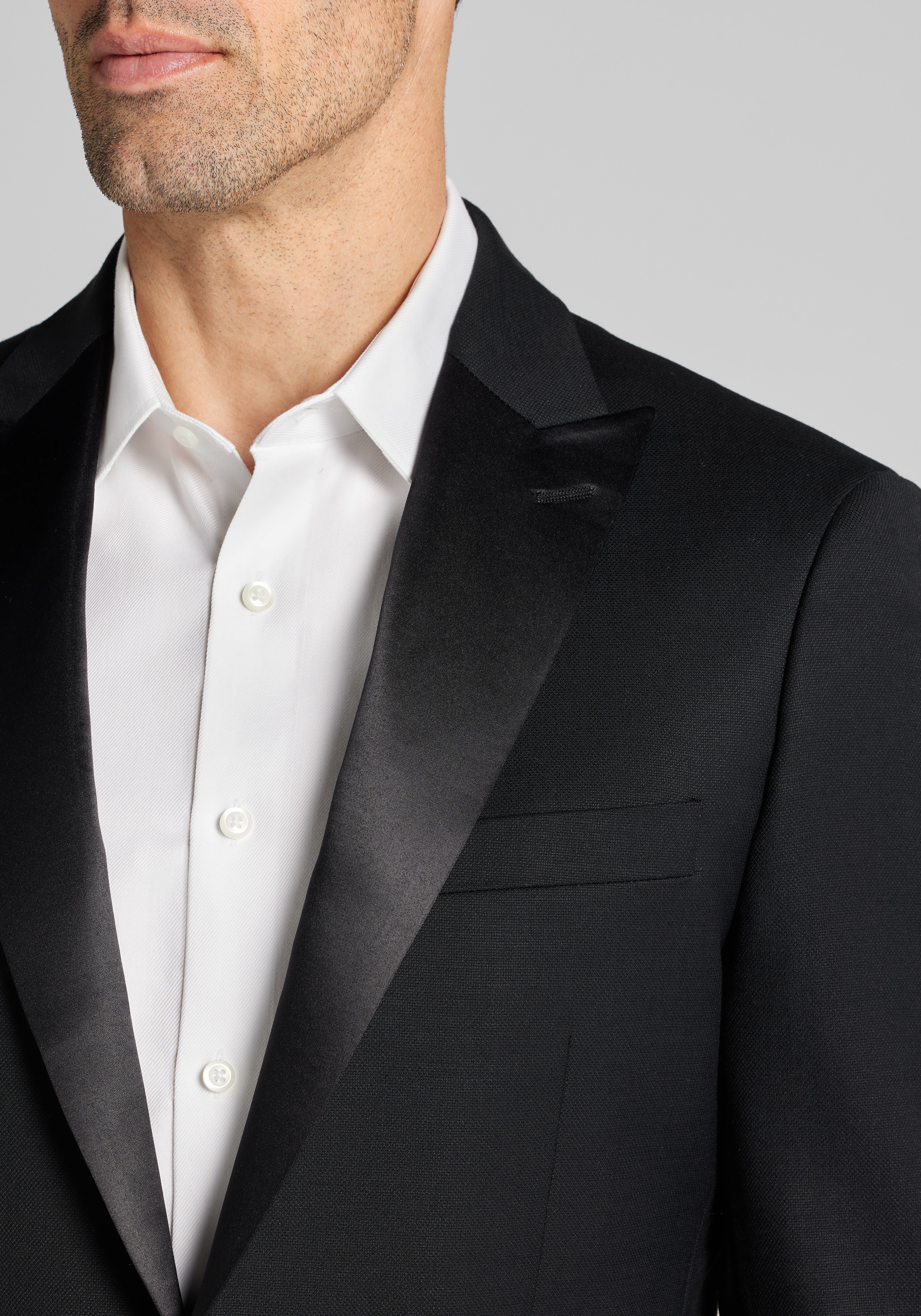 Traveler® COOLMOTION Tailored Fit Textured Solid Tuxedo Separate Jacket
