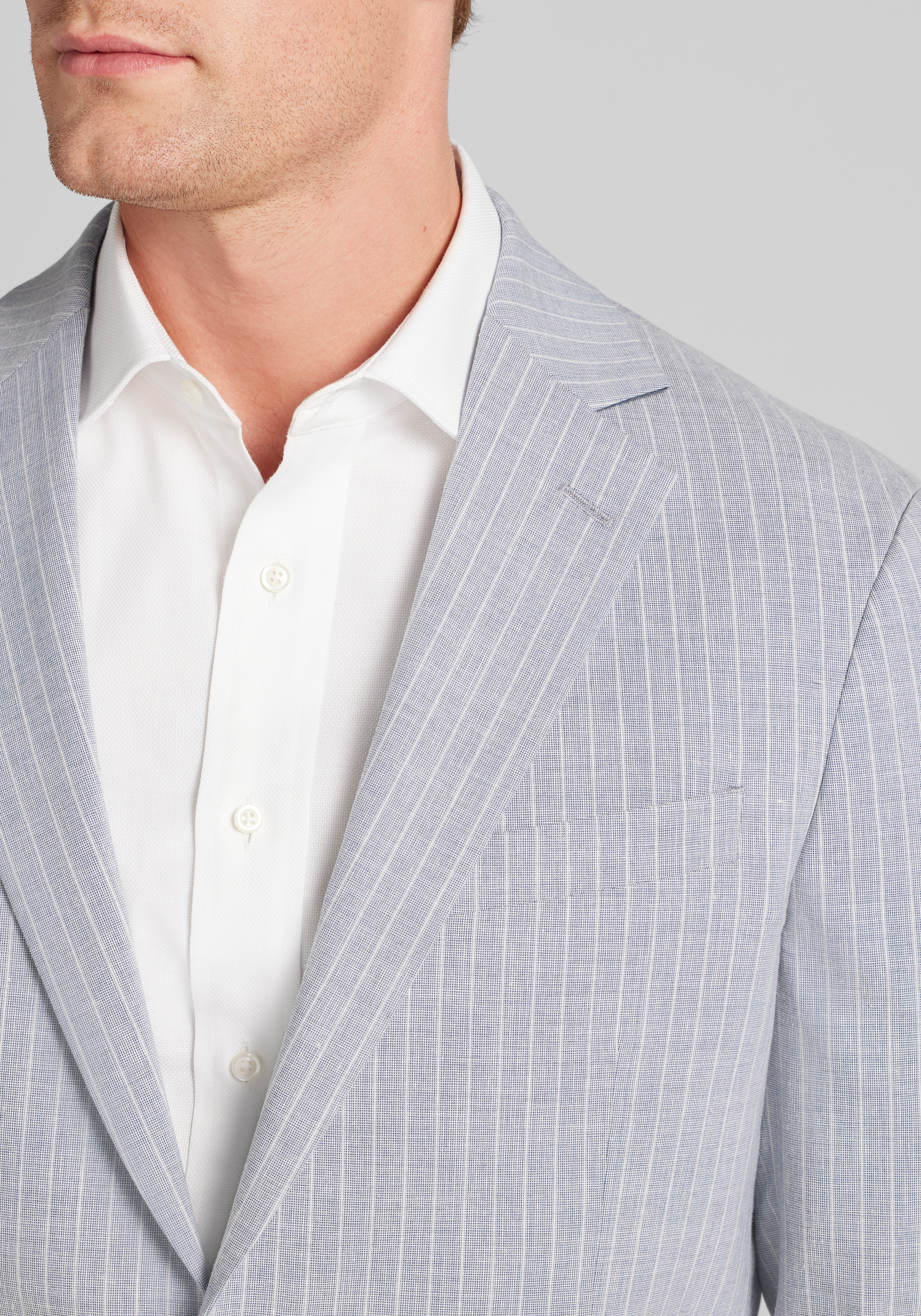 Jos. A. Bank Tailored Fit Comfort Stretch Stripe Suit Jacket