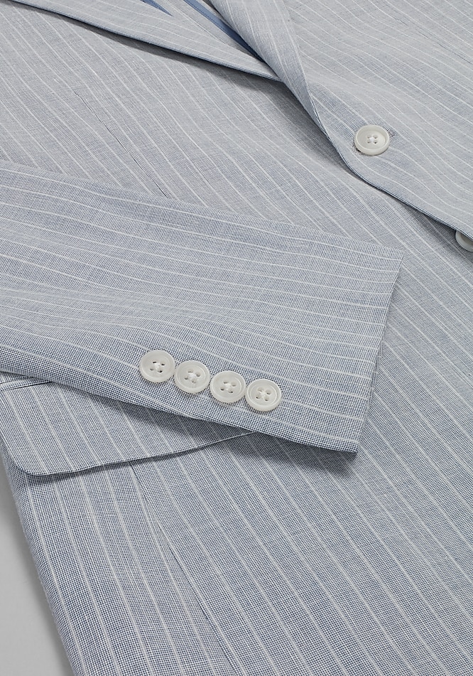 Jos. A. Bank Tailored Fit Comfort Stretch Linen Blend Stripe Suit