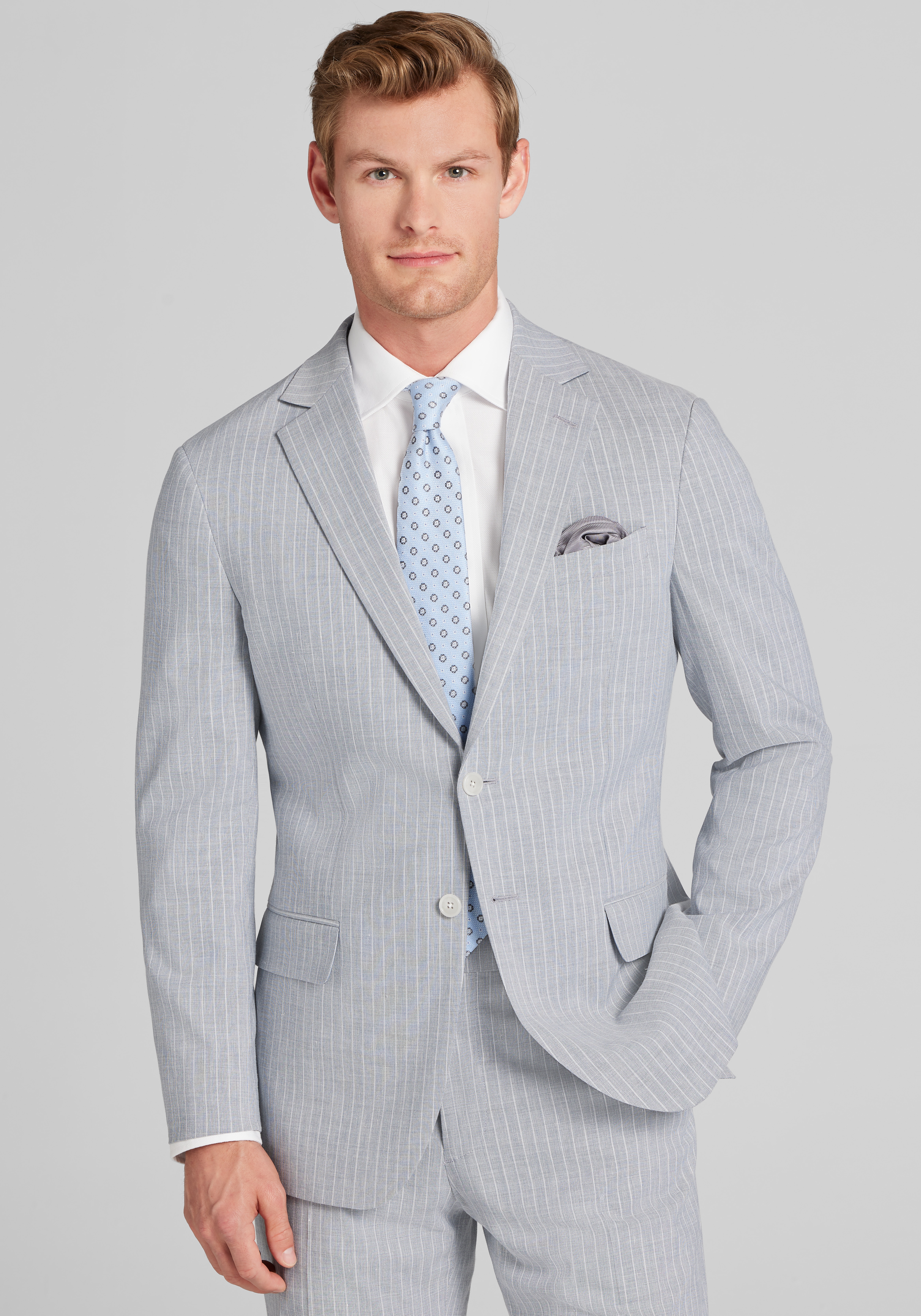 Men's New!, Jos. A. Bank Tailored Fit Comfort Stretch Stripe Suit Jacket - Jos A Bank