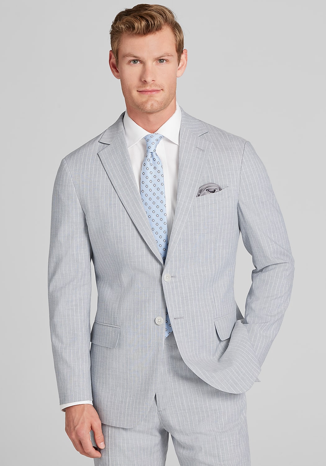 Jos. A. Bank Tailored Fit Comfort Stretch Stripe Suit Jacket